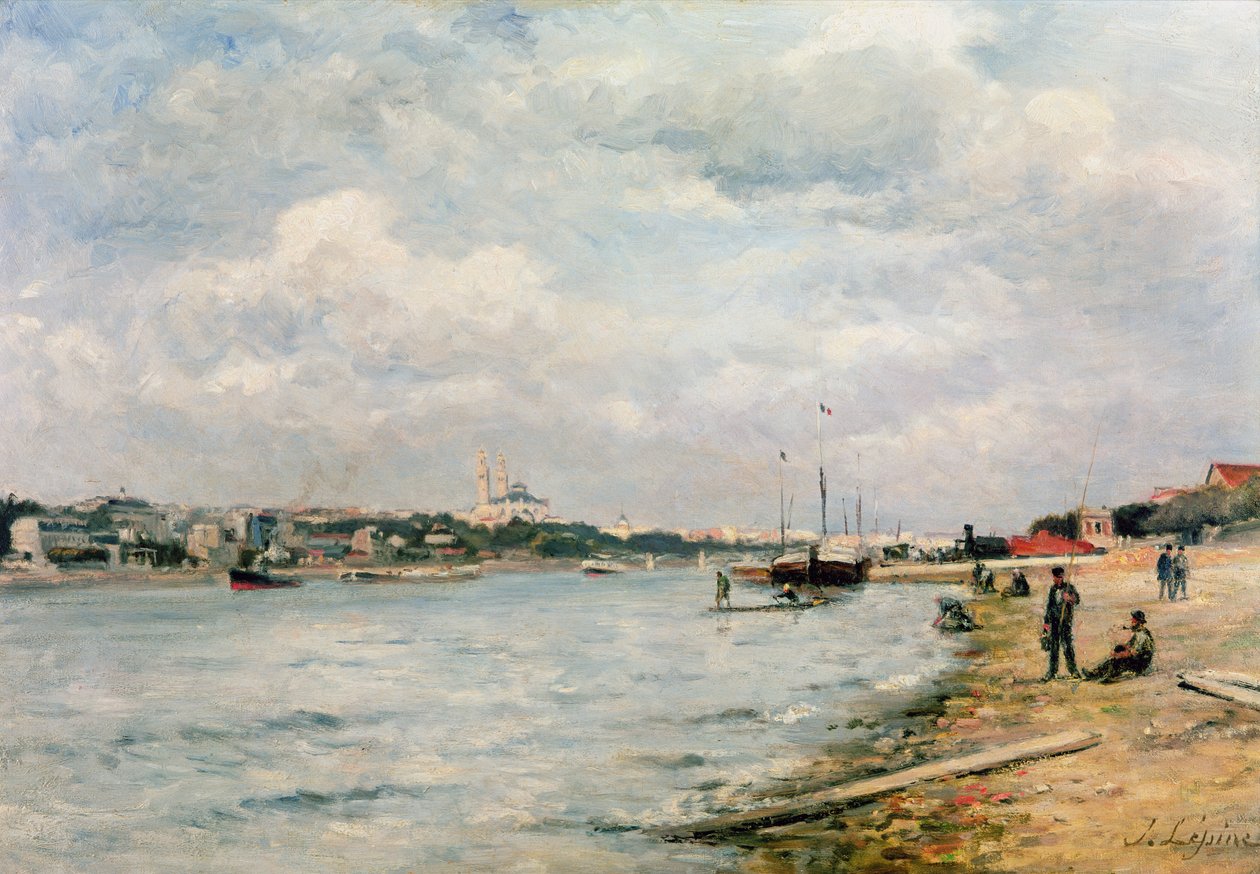La Senna a Passy - il Trocadero e il Port de Grenelle da Stanislas Victor Edouard Lepine