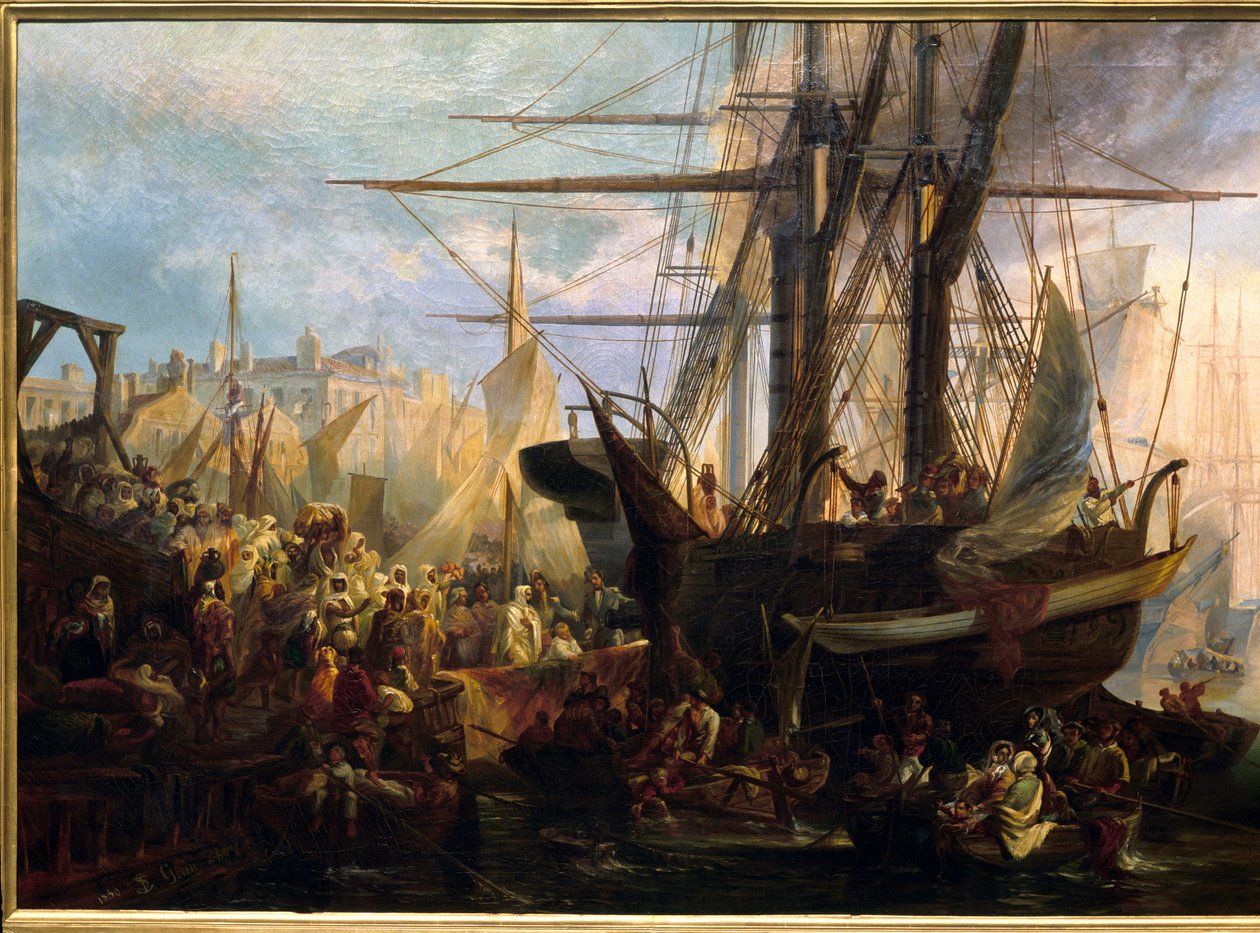 Imbarco di Abd El Kader (Abd El-Kader, politico e filosofo algerino) da Stanislas Gorin