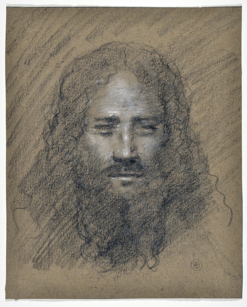 Testa di uomo barbuto da Stanislas Torrents y de Amat