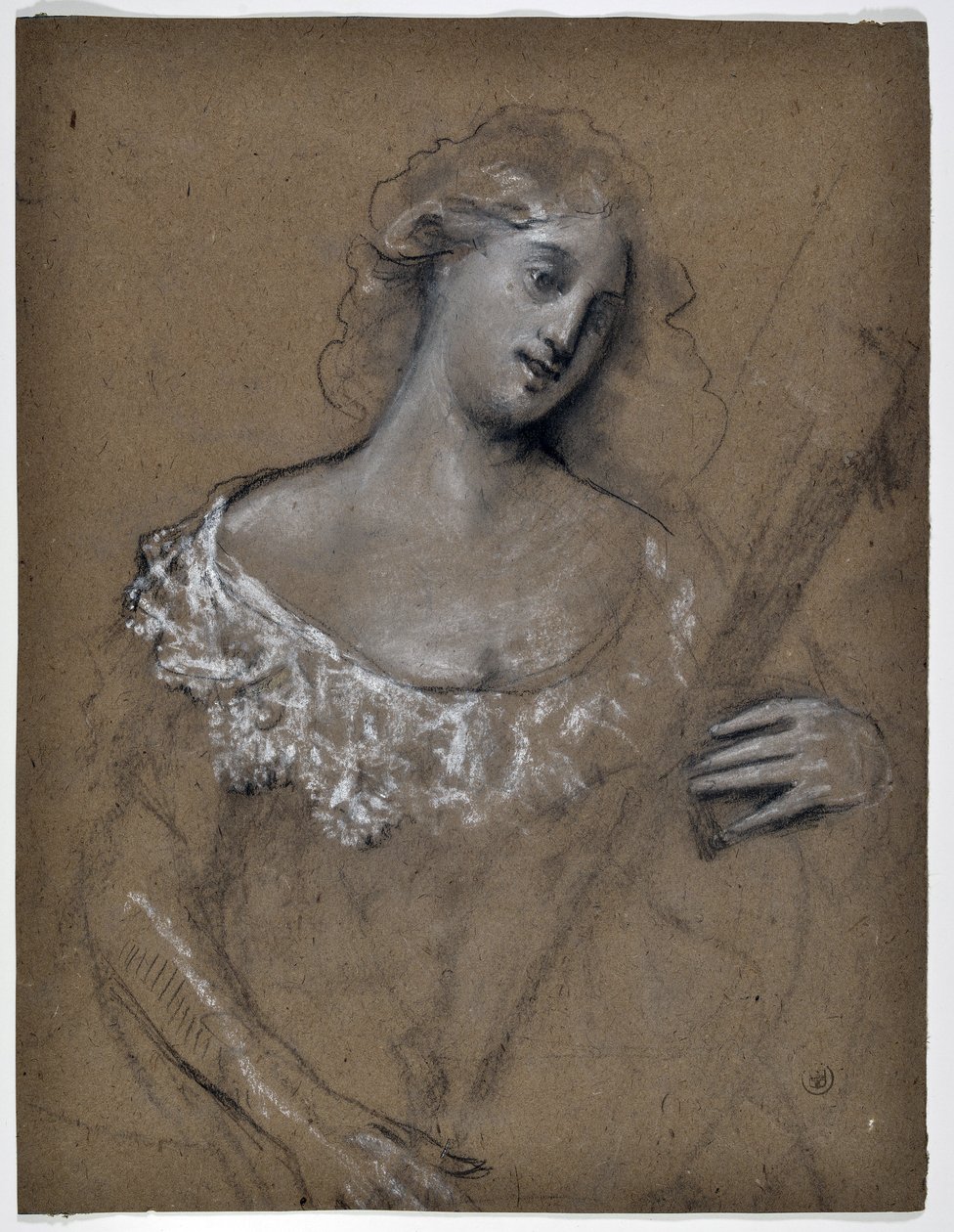 Studio di donna che suona il liuto da Stanislas Torrents y de Amat