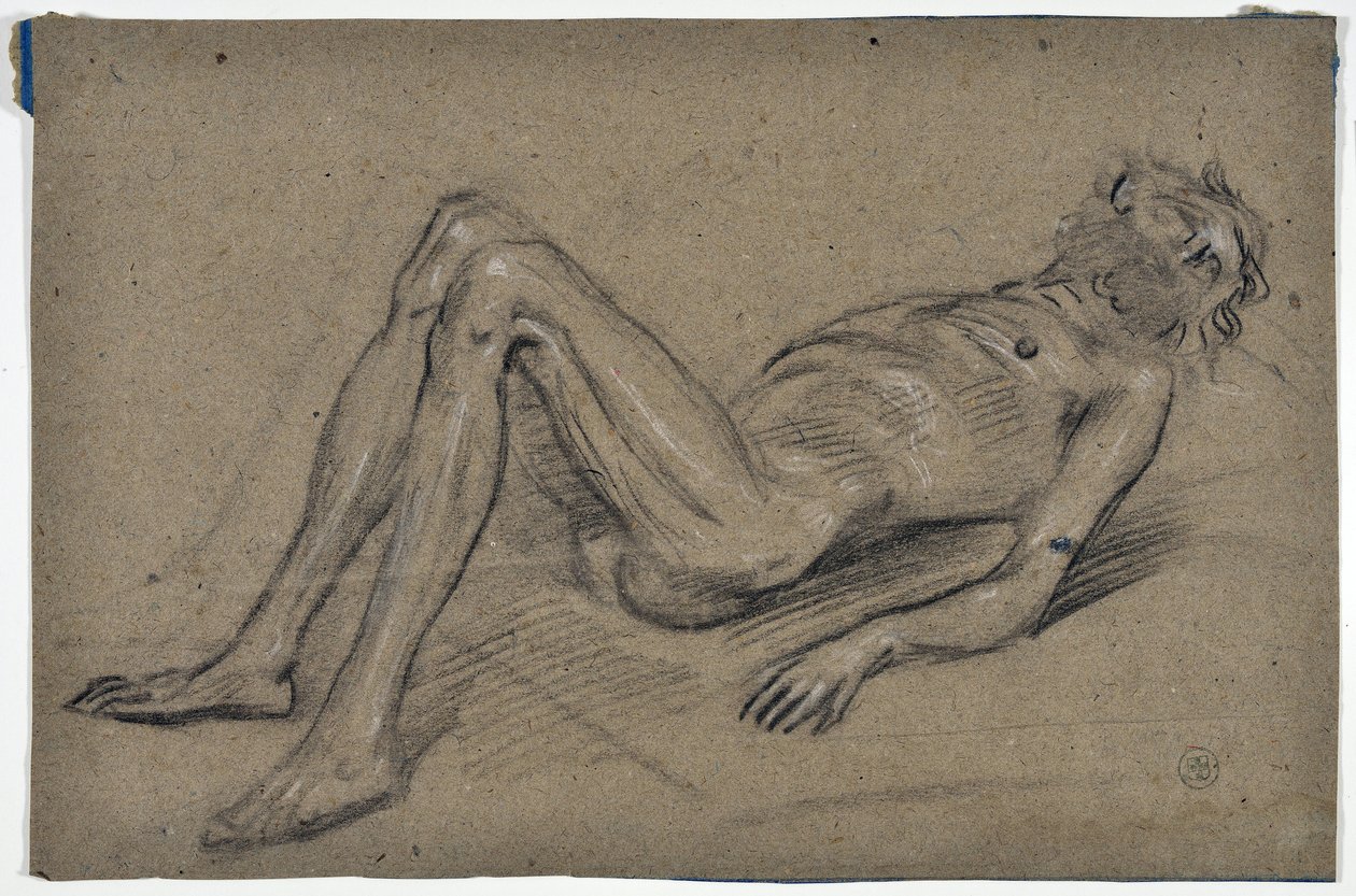 Studio di un uomo barbuto (disegno) da Stanislas Torrents y de Amat