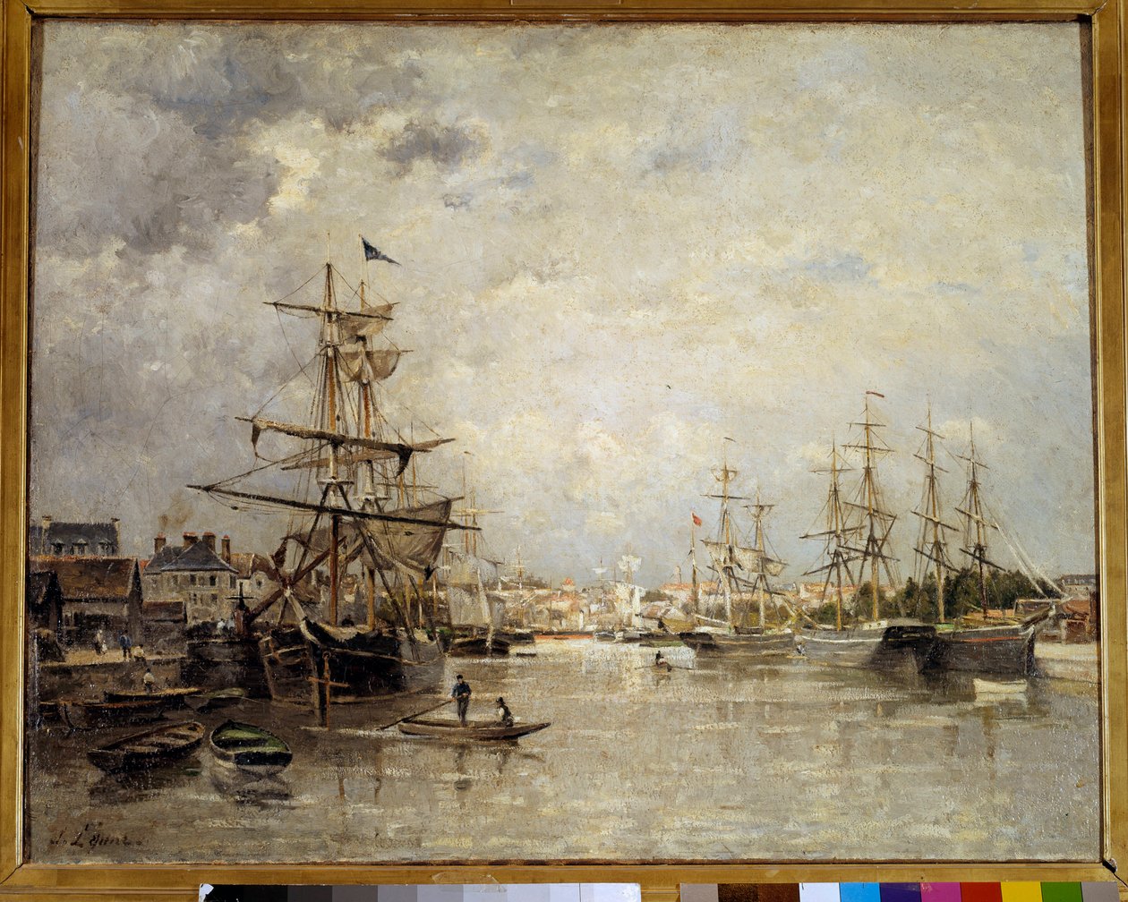 Il porto di Caen da Stanislas Victor Edouard Lepine