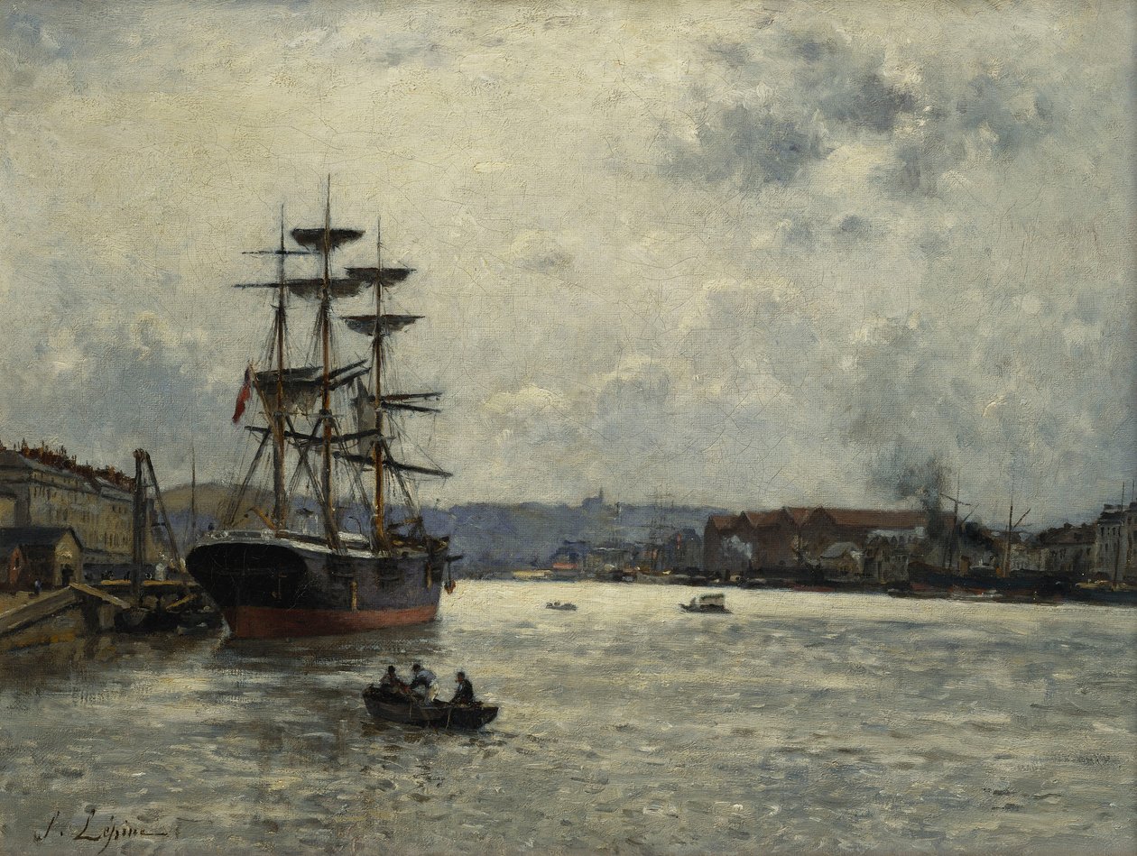 Il porto di Caen da Stanislas Victor Edouard Lepine