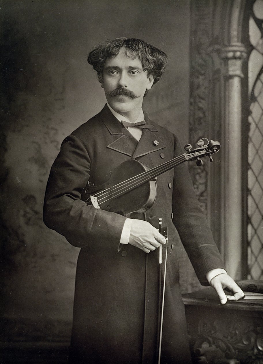 Pablo de Sarasate y Navascues (1844-1908), violinista e compositore spagnolo, ritratto fotografico da Stanislaus Walery