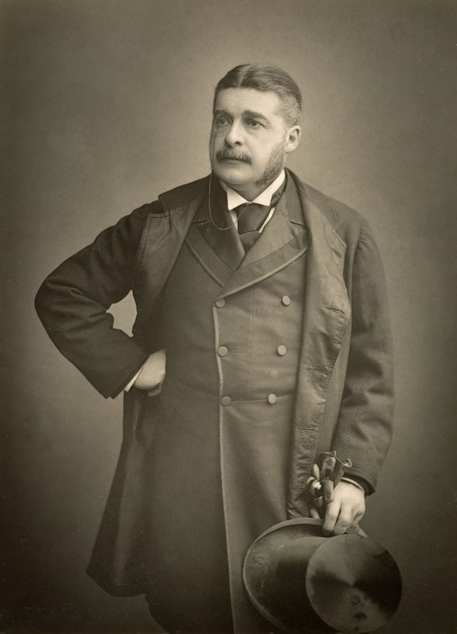 Sir Arthur Sullivan, compositore, ritratto fotografico da Stanislaus Walery