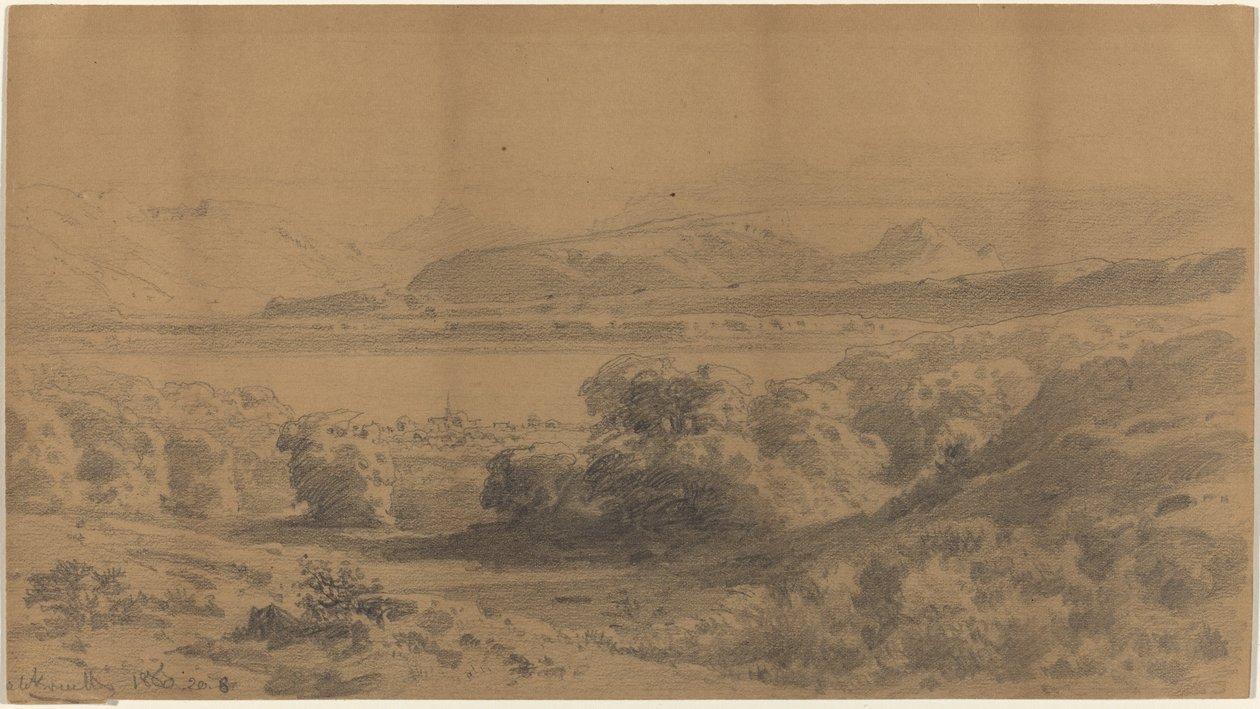 Panorama su un lago di montagna da Stanislaus Graf von Kalckreuth