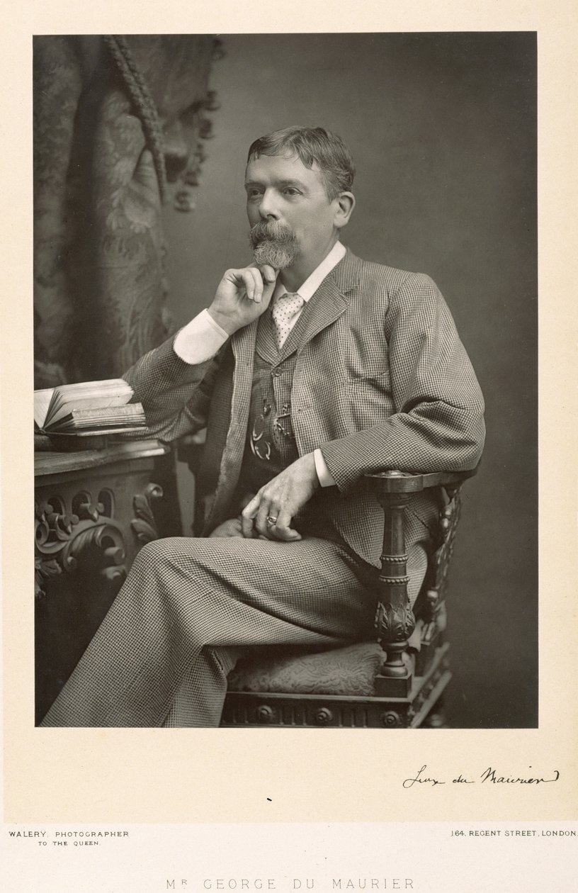George du Maurier (1834-96), artista, caricaturista e romanziere, ritratto fotografico da Stanislaus Walery