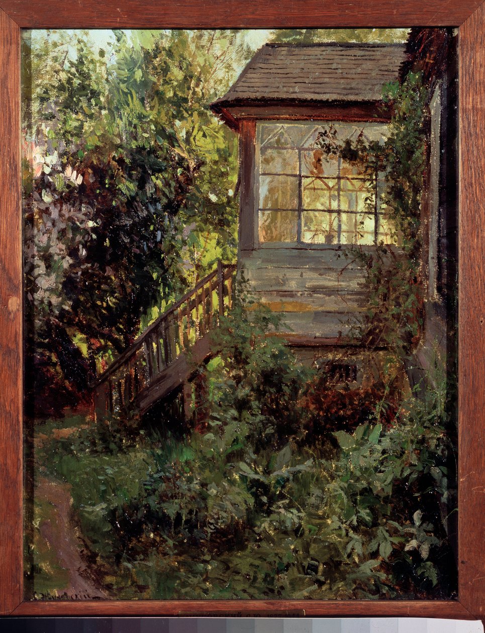 Una casa di campagna. La terrazza. Dipinto di Stanislav Yulianovich Zhukovsky (1873-1944), olio su tela. Arte russa, fine XIX-XX secolo. Galleria Tretyakov, Mosca da Stanislav Joulianovitch Joukovski