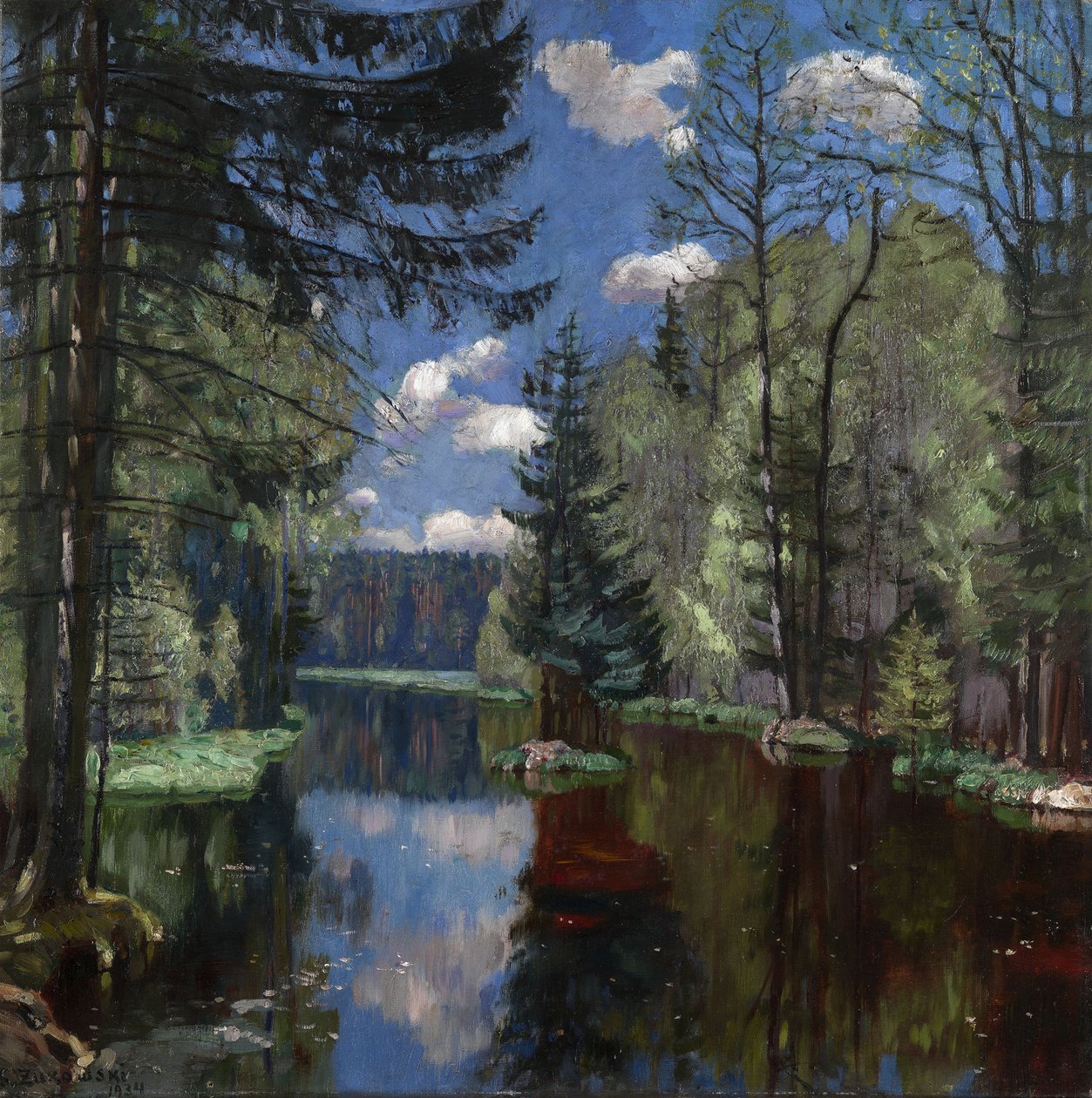 Lago nella foresta, 1934 da Stanislav Julianovic Zukovskij
