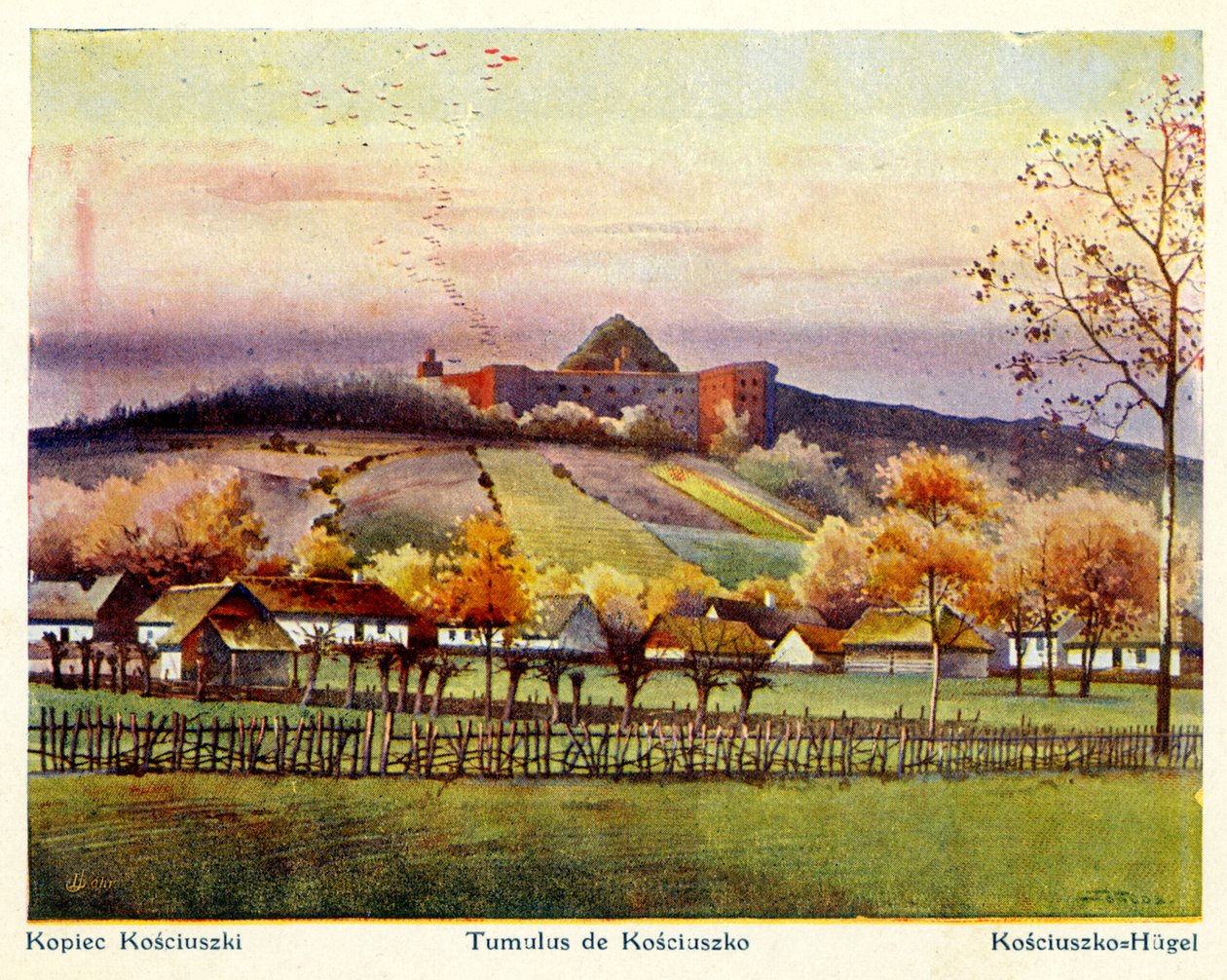 Paesaggio di Cracovia, Polonia, inizio XX secolo (cartolina) da Stanislaw Tondos