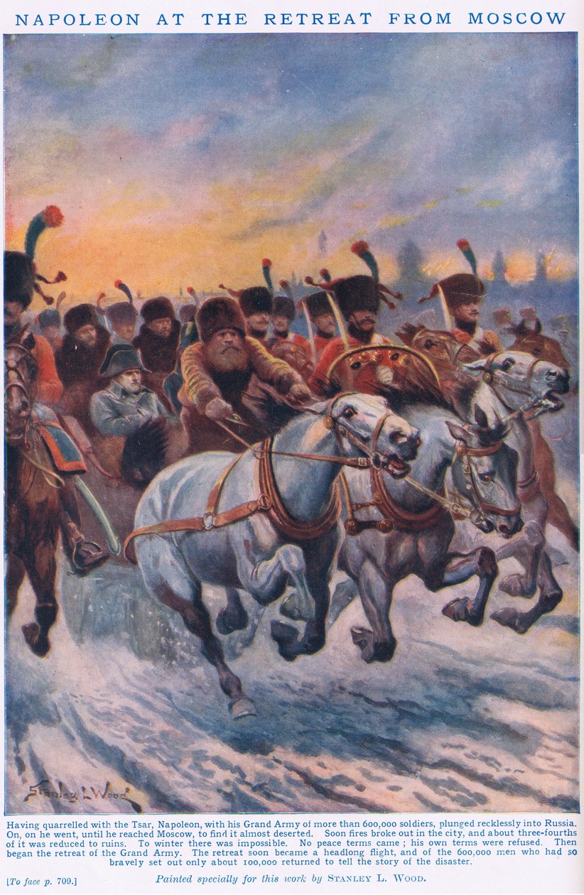 Napoleone nella ritirata da Mosca AD 1812 da Stanley L. Wood