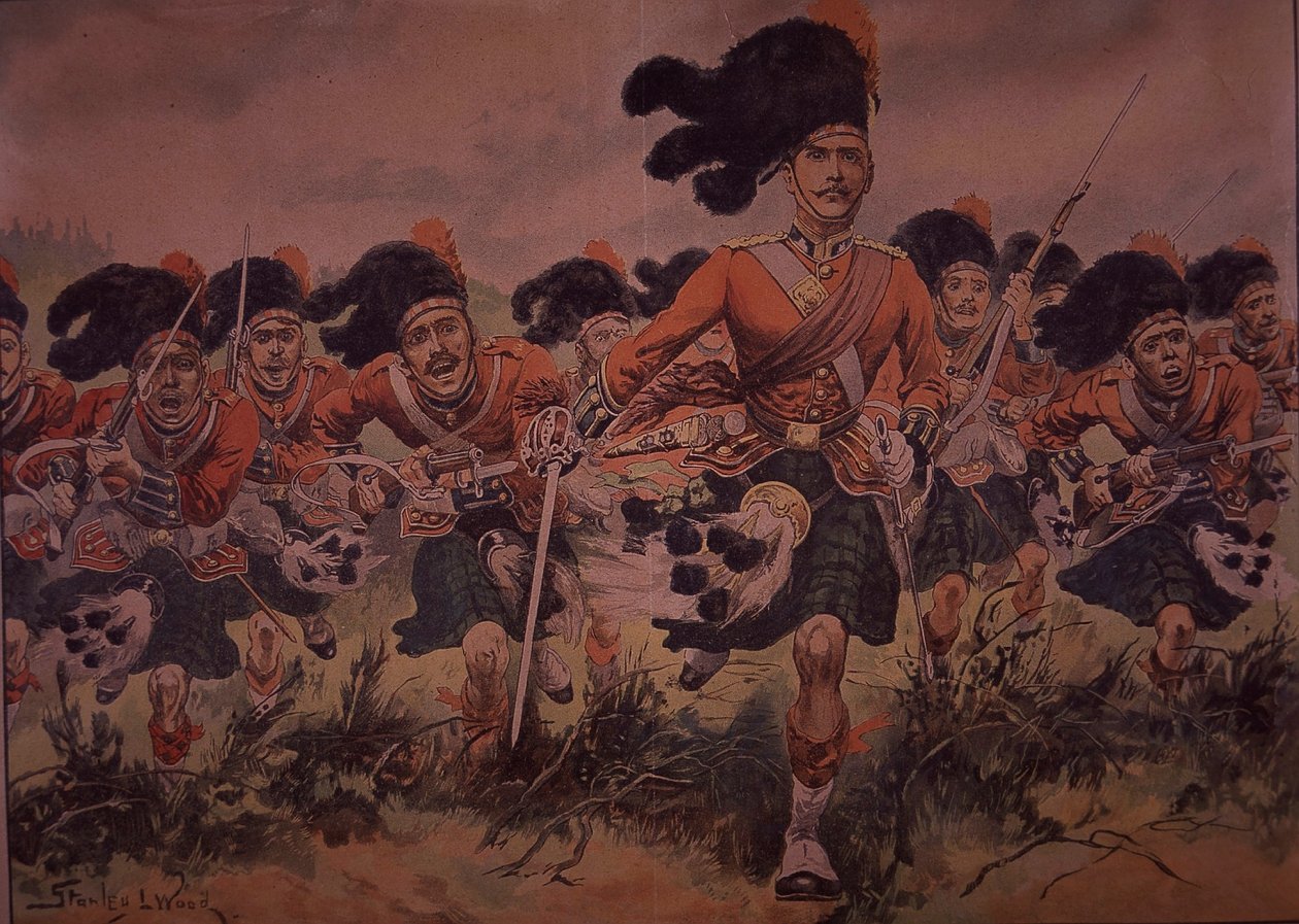 Carica del Black Watch, c.1900 da Stanley L. (after) Wood