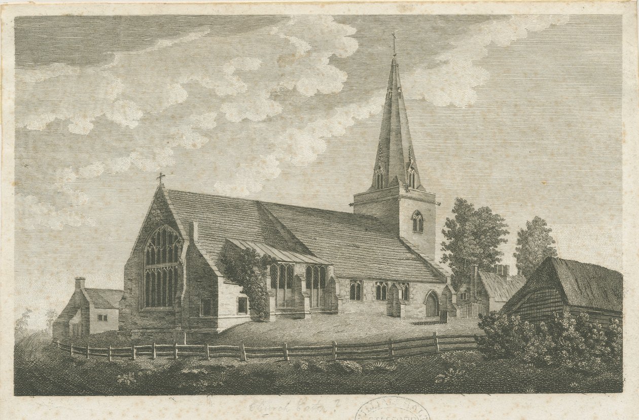 Chiesa di Church Eaton: incisione da Stebbing Shaw