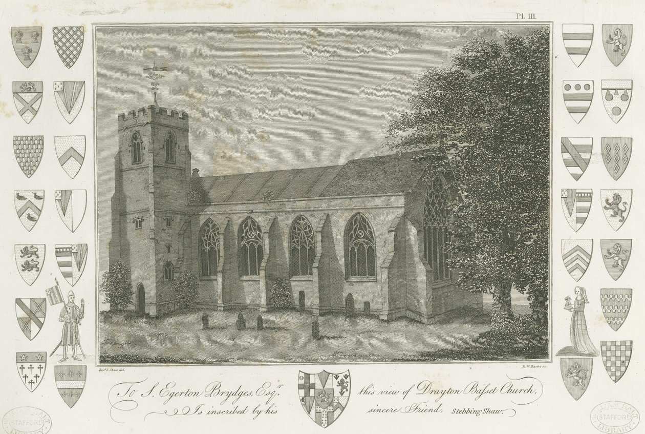 Chiesa di Drayton Bassett da Stebbing Shaw
