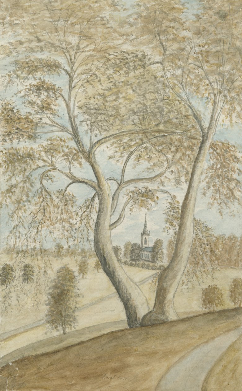 Cappella di Great Barr (acquerello) da Stebbing Shaw