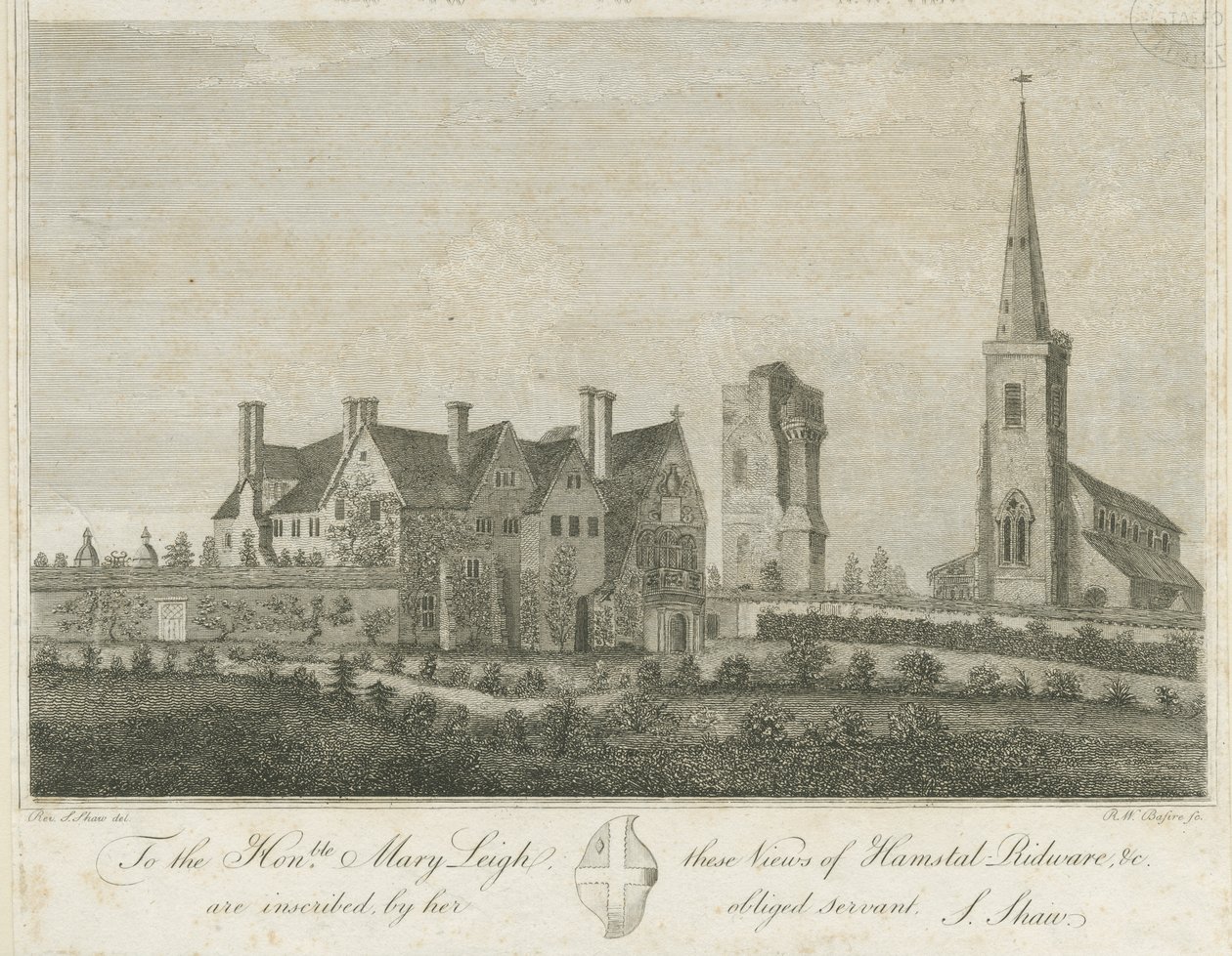 Hamstall Ridware - Chiesa e Manor House da Stebbing Shaw