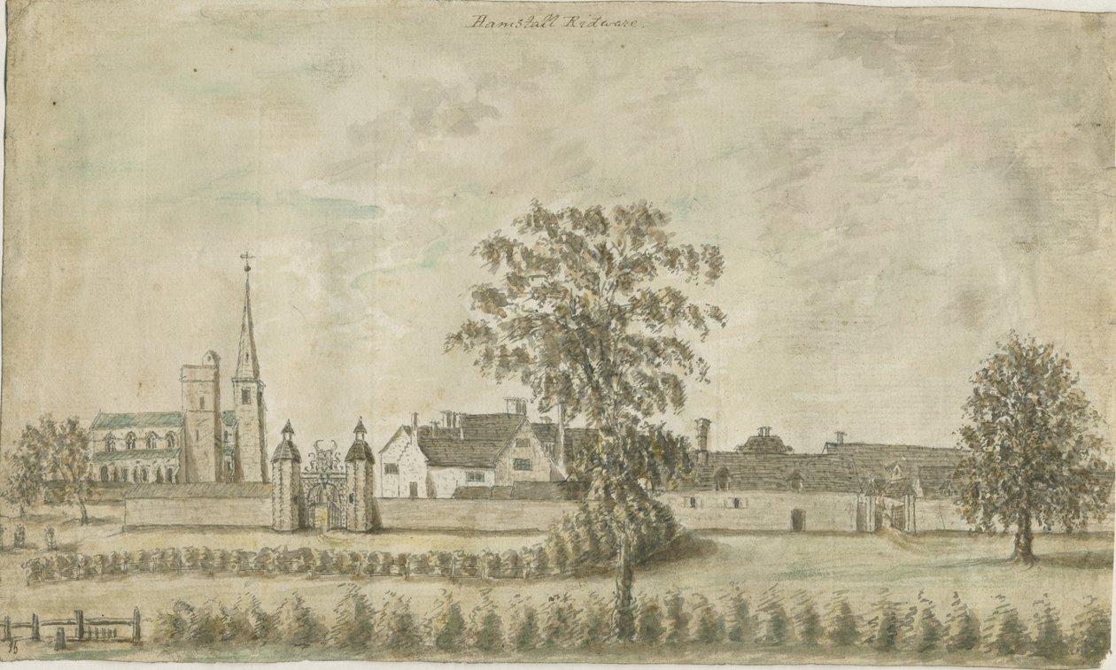 Hamstall Ridware - Chiesa e Manor House da Stebbing Shaw