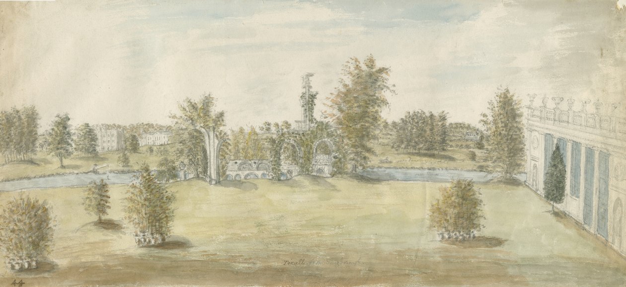 Shugborough - Architettura "Ateniese": acquerello, nd [1762-1802] da Stebbing Shaw