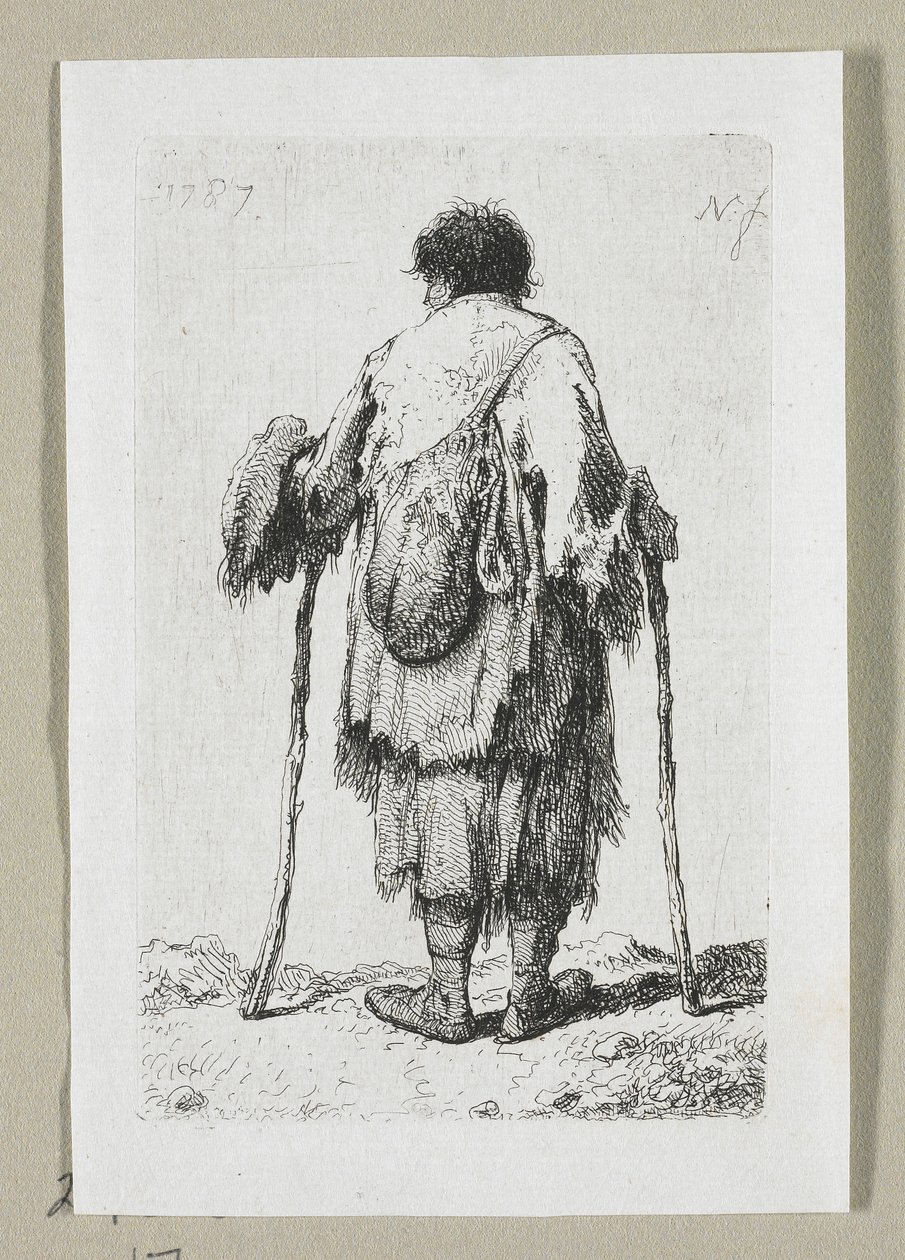 Mendicante visto da dietro da Stefan Juliusz Norblin de la Gourdaine