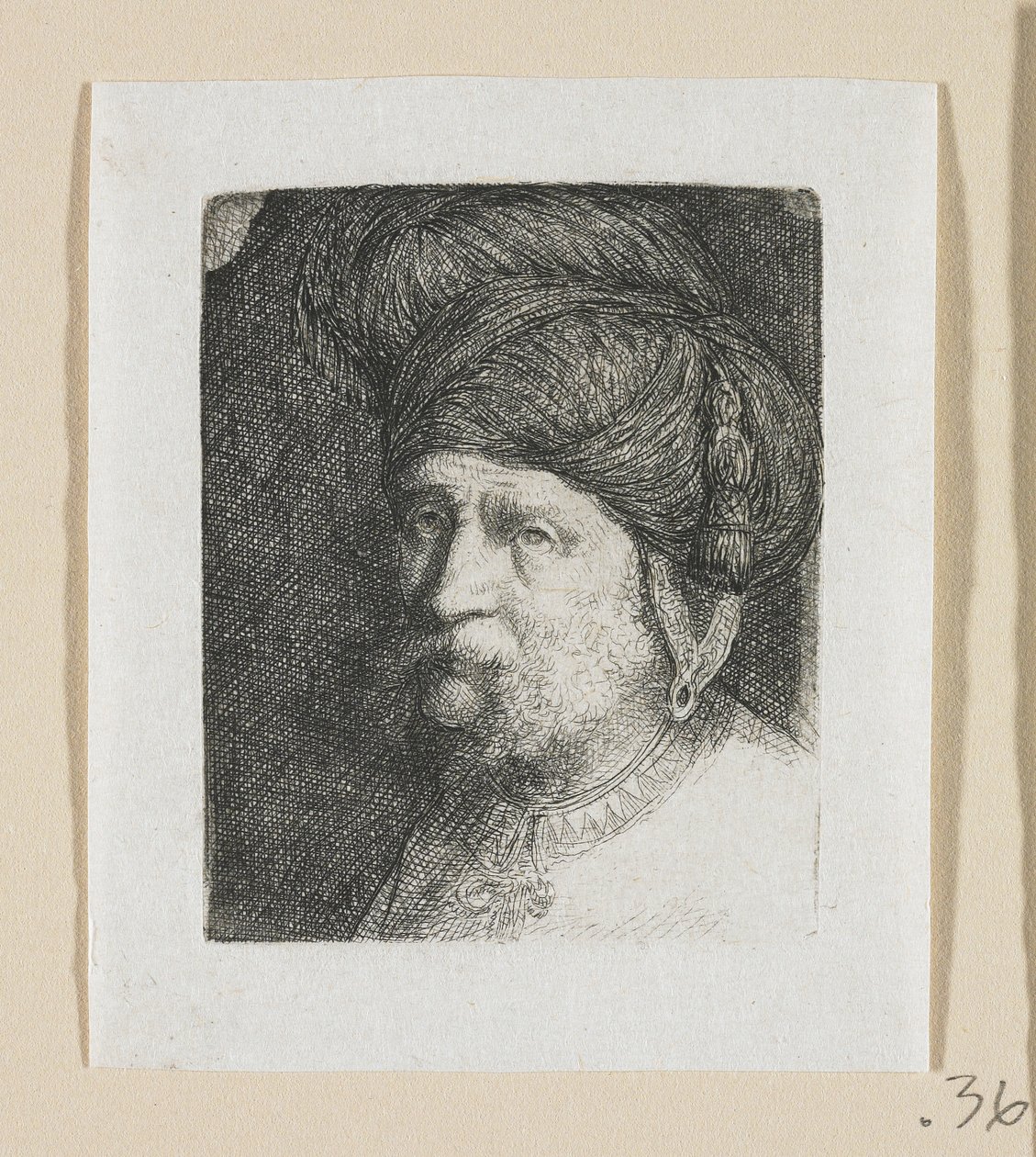 Testa di un uomo con turbante da Stefan Juliusz Norblin de la Gourdaine