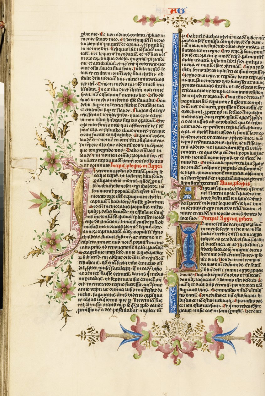 Iniziale decorata J; iniziale decorata I da Stefan Lochner