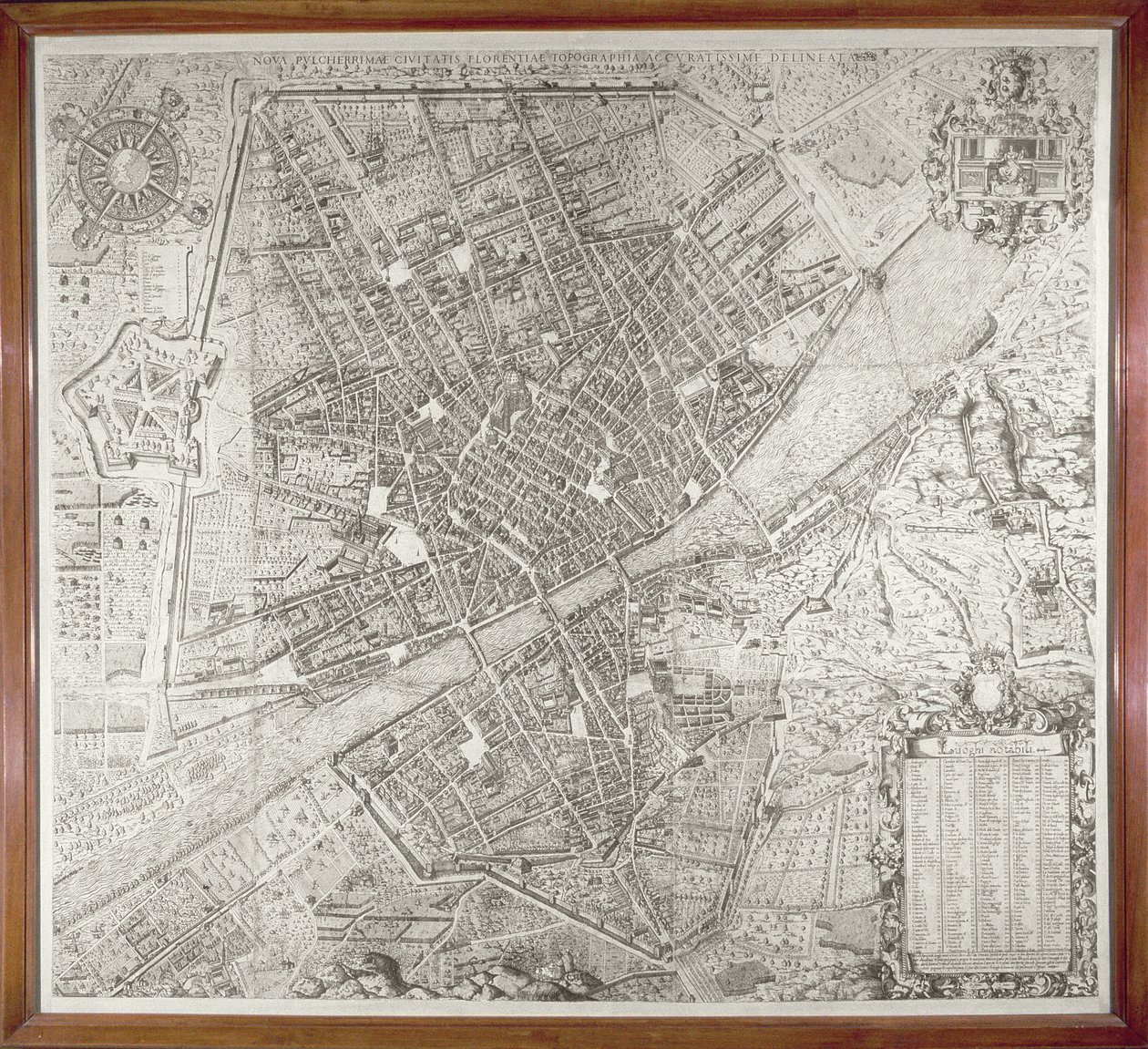 Mappa di Firenze, 1584 da Stefano Bonsignori