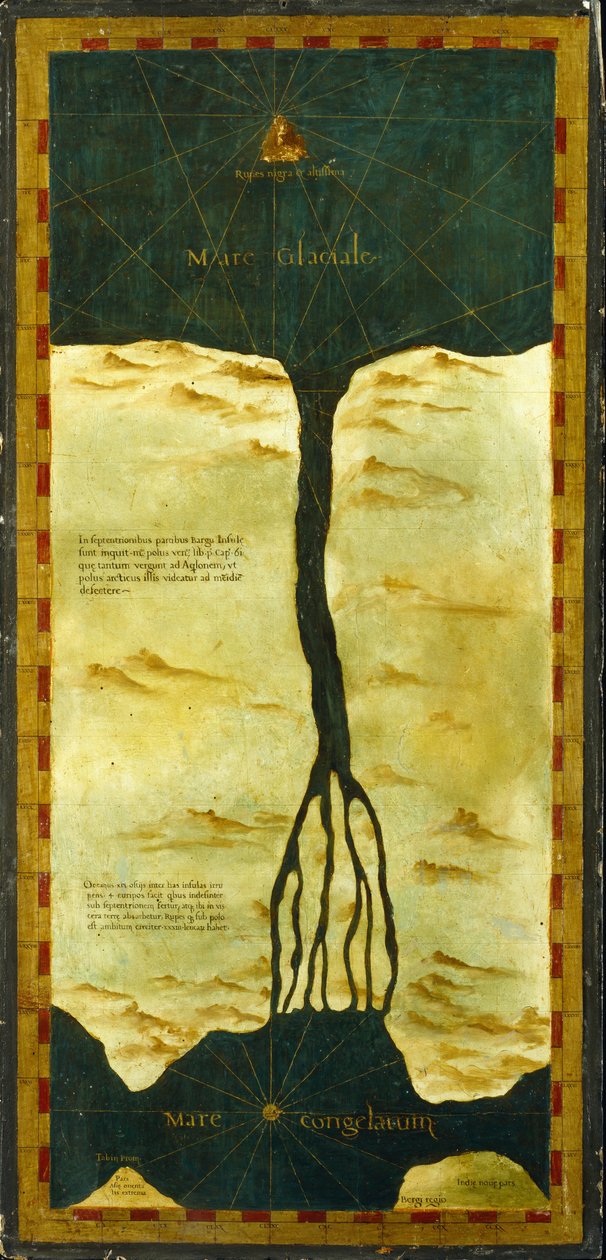 Terre polari immaginate sopra lo stretto di Bering da Stefano Bonsignori 1589
