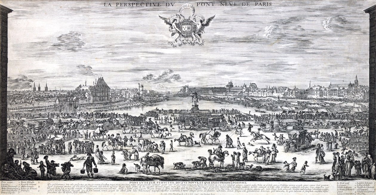 La prospettiva del Pont Neuf di Parigi da Stefano della Bella