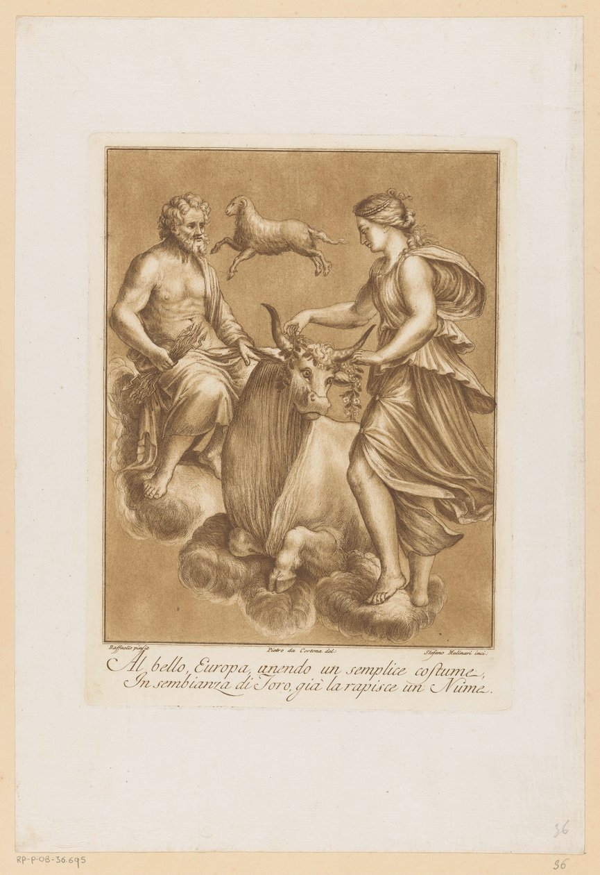 Giove ed Europa (serie di affreschi della Loggia di Galatea nella Villa Farnesina a Roma) da Stefano Mulinari