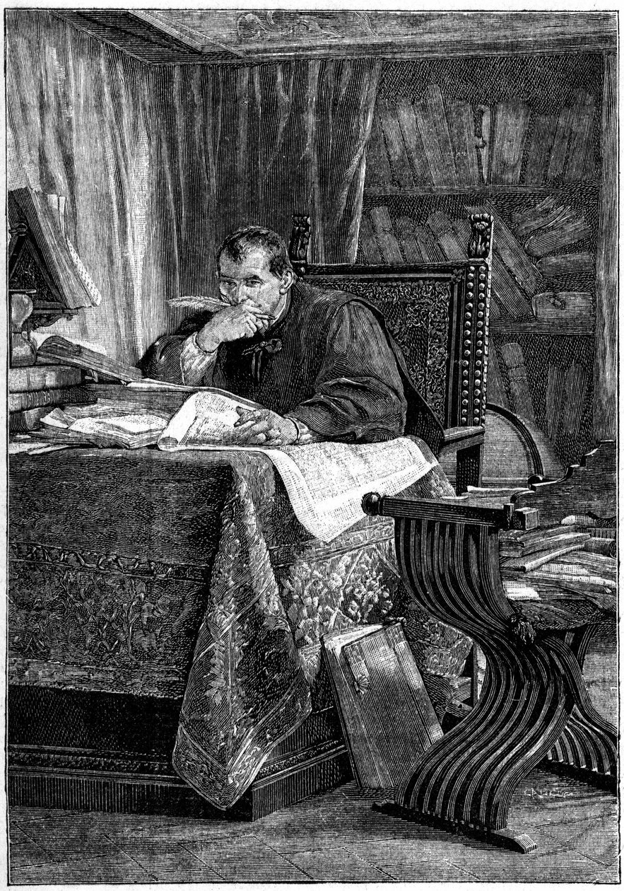 Ritratto di Niccolò di Bernardo dei Machiavelli (Nicolas Machiavel) da Stefano Ussi