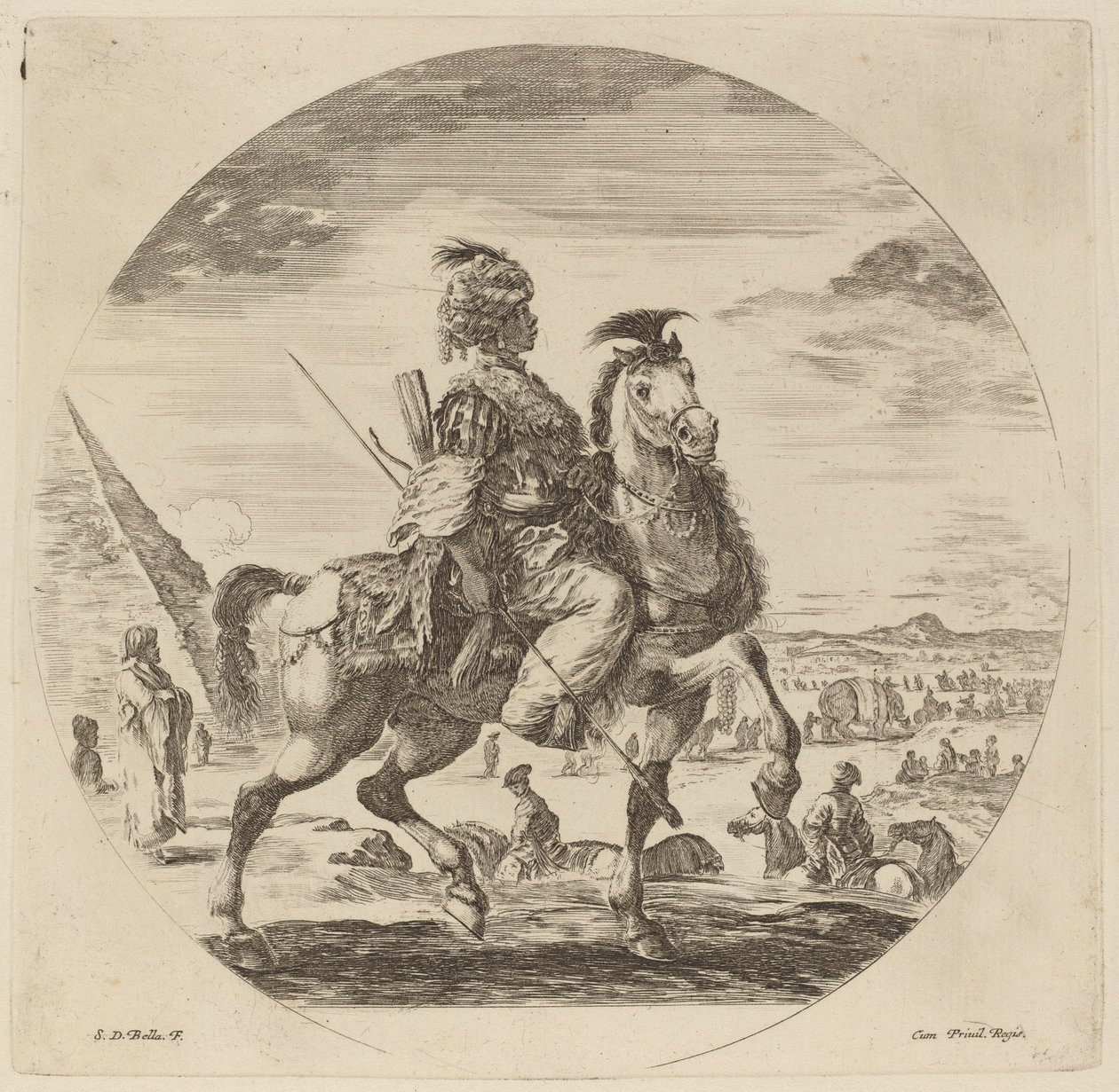 Un cavaliere nero da Stefano della Bella