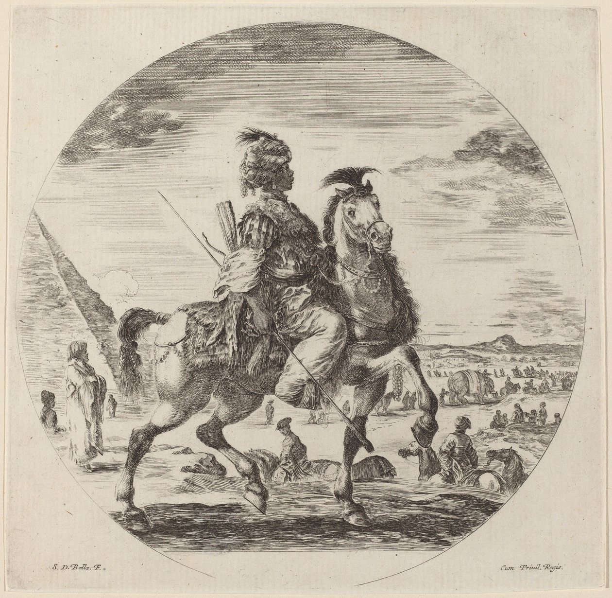 Un cavaliere nero da Stefano della Bella