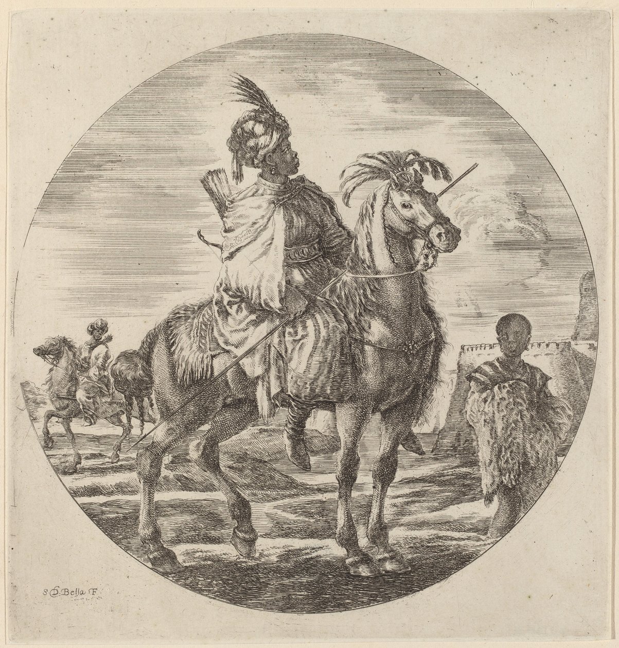 Un cavaliere nero da Stefano della Bella