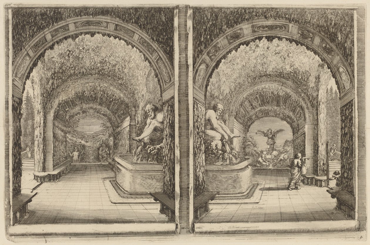 Una Grotta Vista da Due Punti di Vista Diversi, probabilmente 1653 da Stefano della Bella