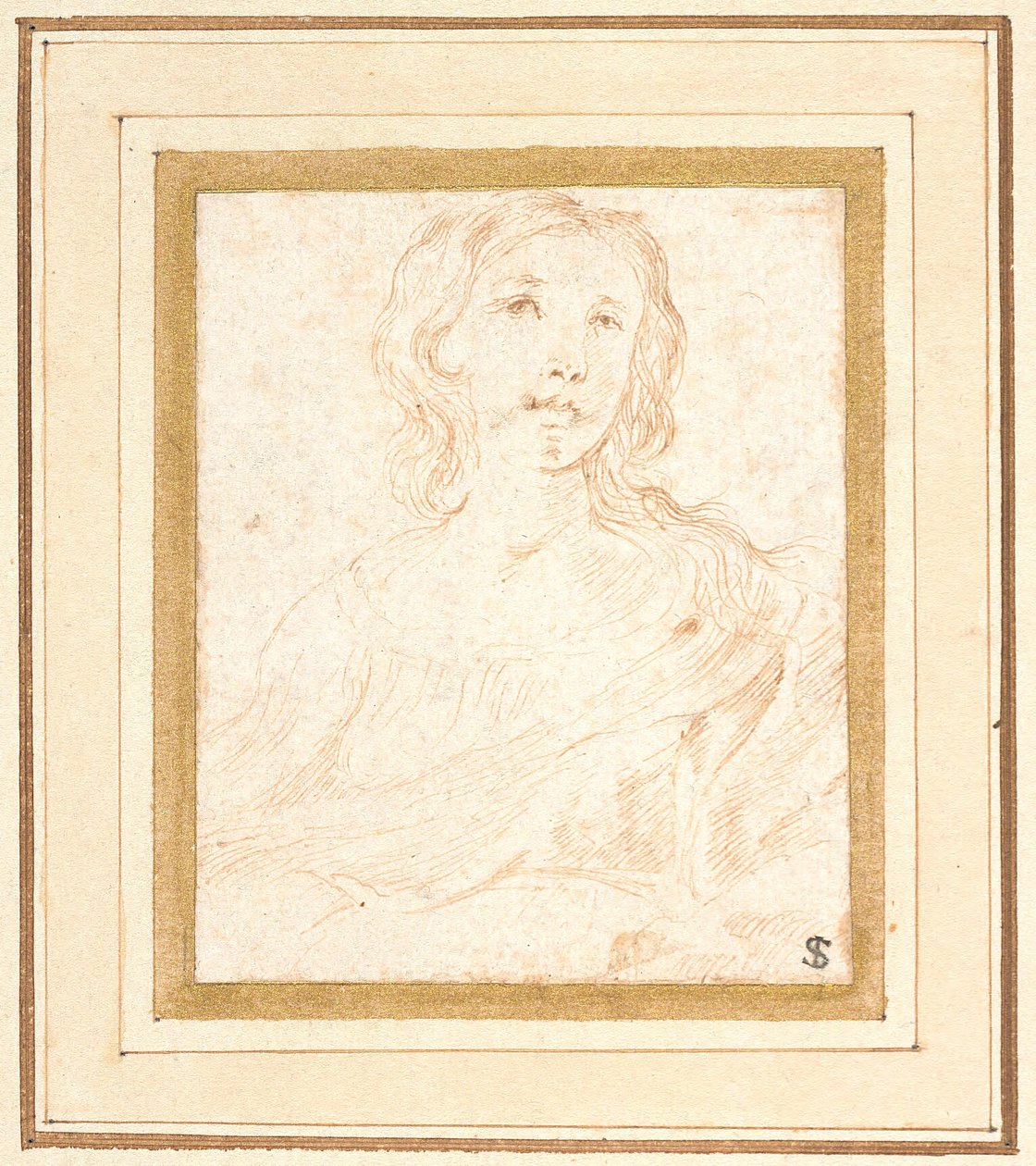 Una giovane donna, mezzo busto da Stefano della Bella