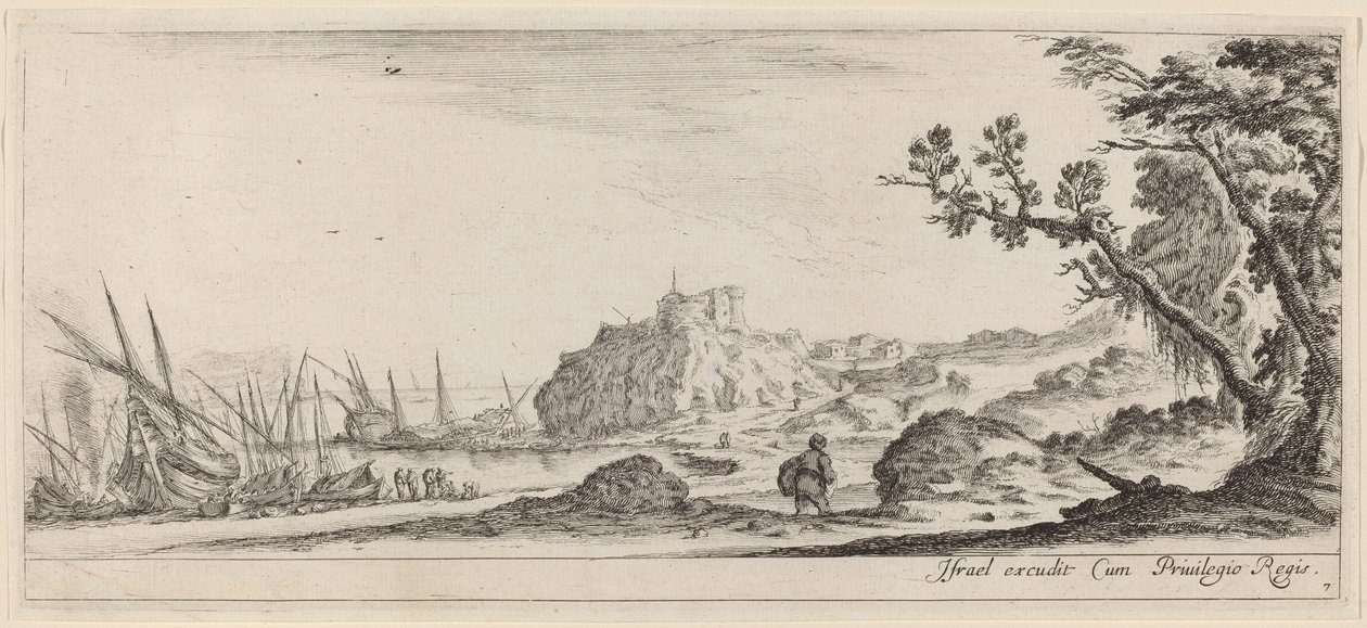 Barche sulla riva del mare da Stefano della Bella