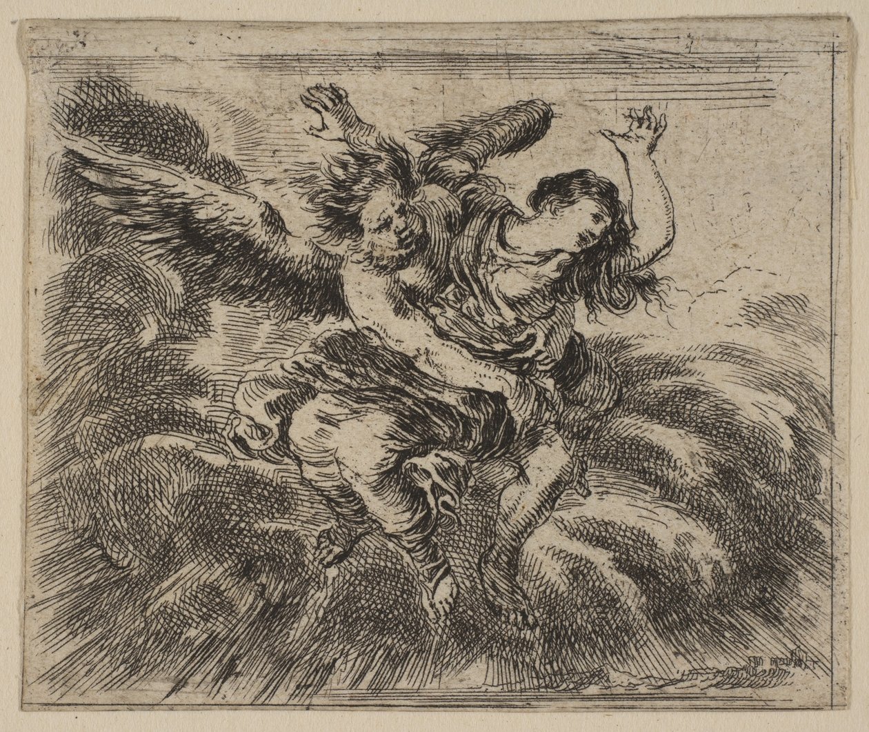 Borea e Oreithyia, da Gioco della Mitologia, 1644 da Stefano della Bella
