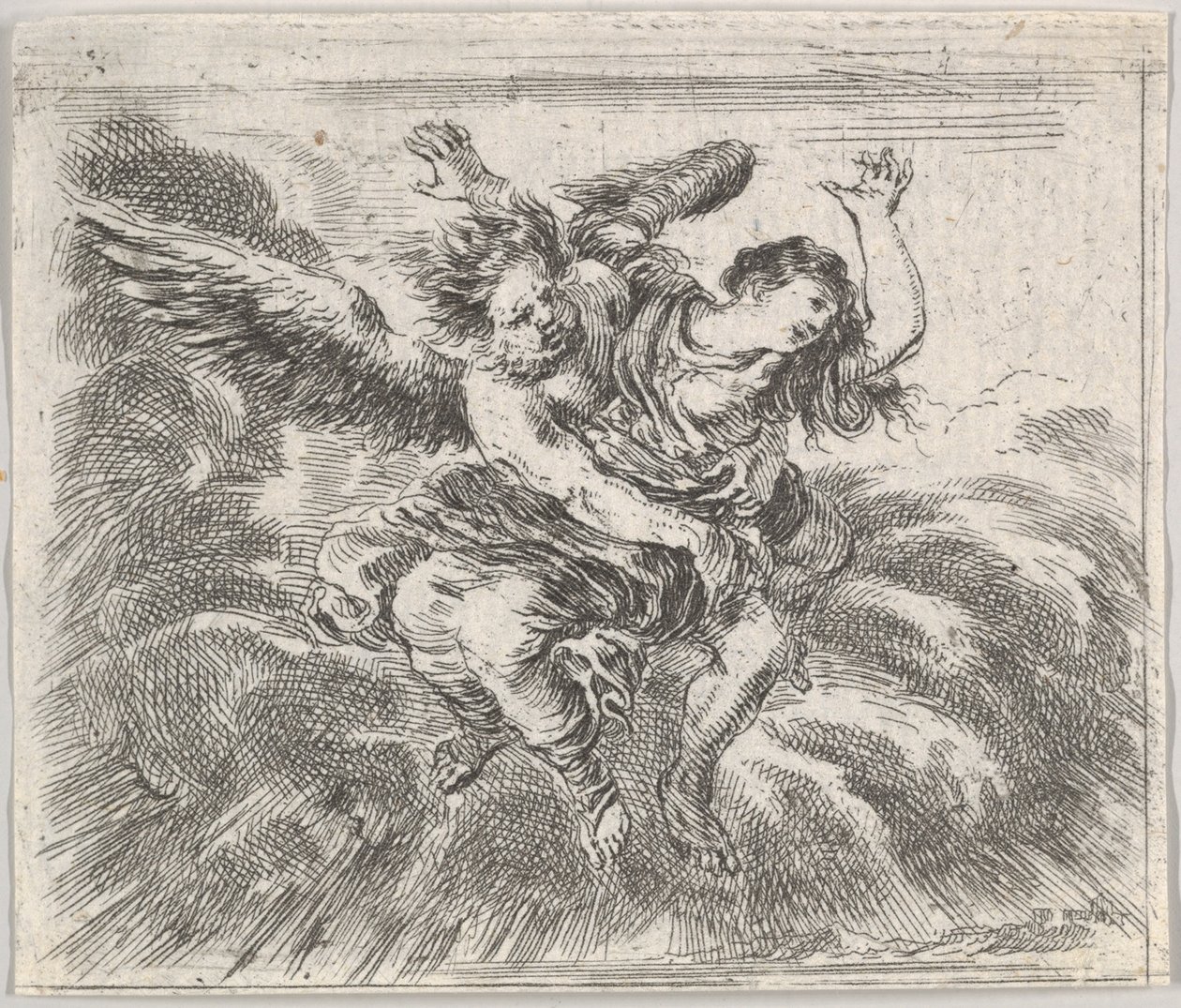 Borea e Orizia, dal Gioco della Mitologia, 1644 da Stefano della Bella
