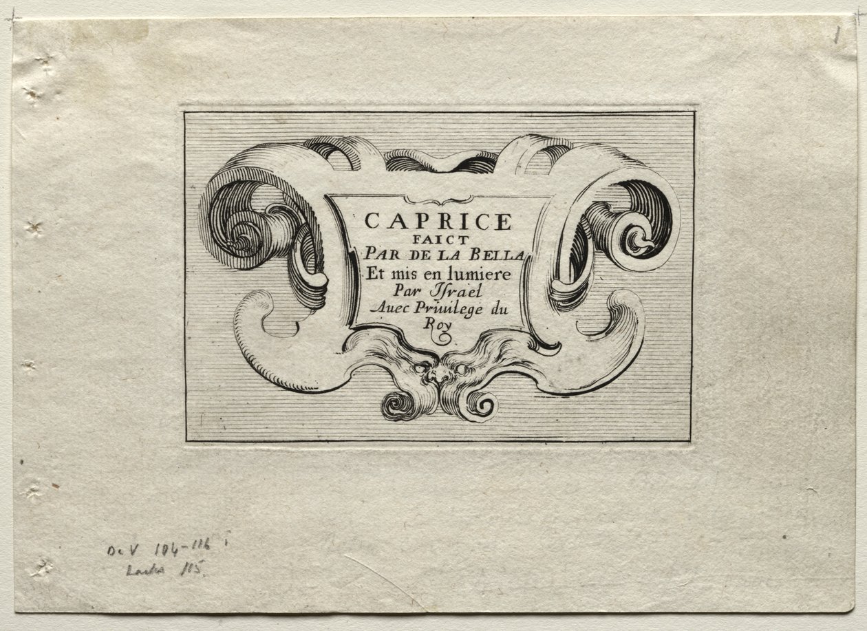 Capricci: Pagina del titolo da Stefano della Bella