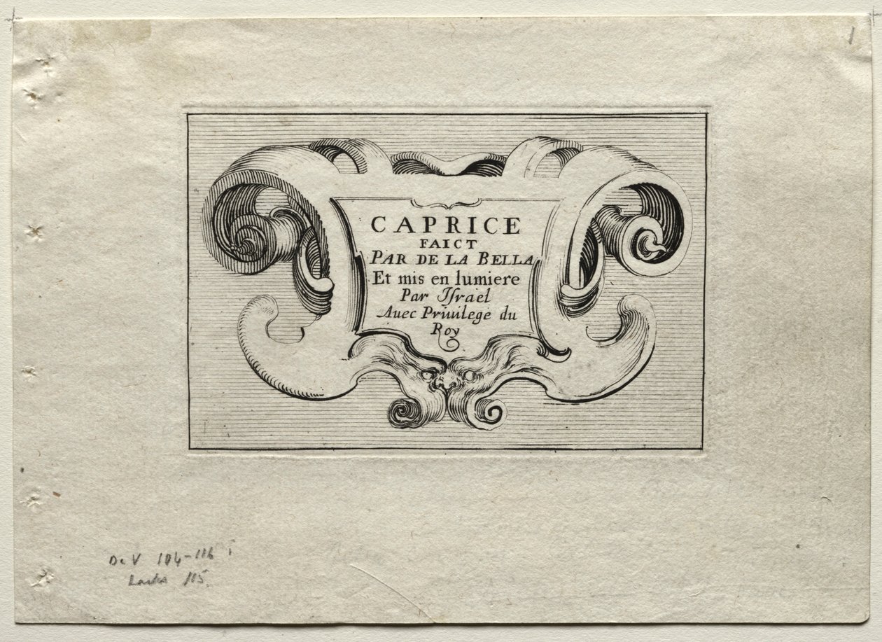Capricci: Pagina del titolo da Stefano della Bella