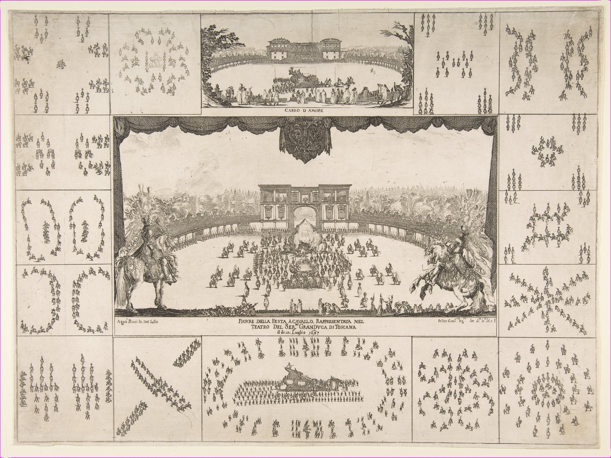 Carosello a Firenze per il matrimonio del Granduca Ferdinando II, 1637 da Stefano della Bella