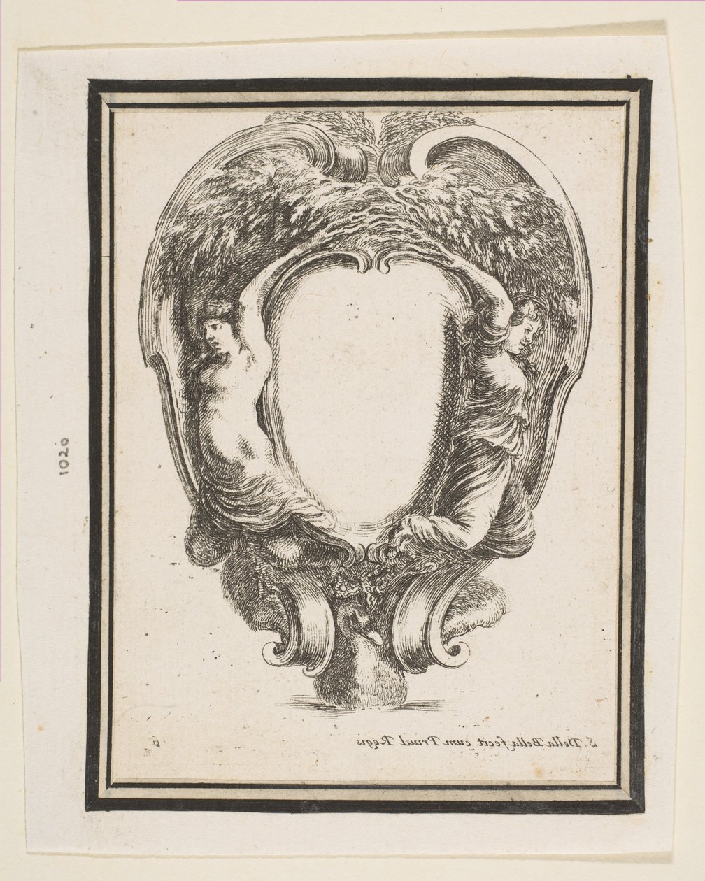 Cartiglio con anatra e ninfe, 1647 da Stefano della Bella