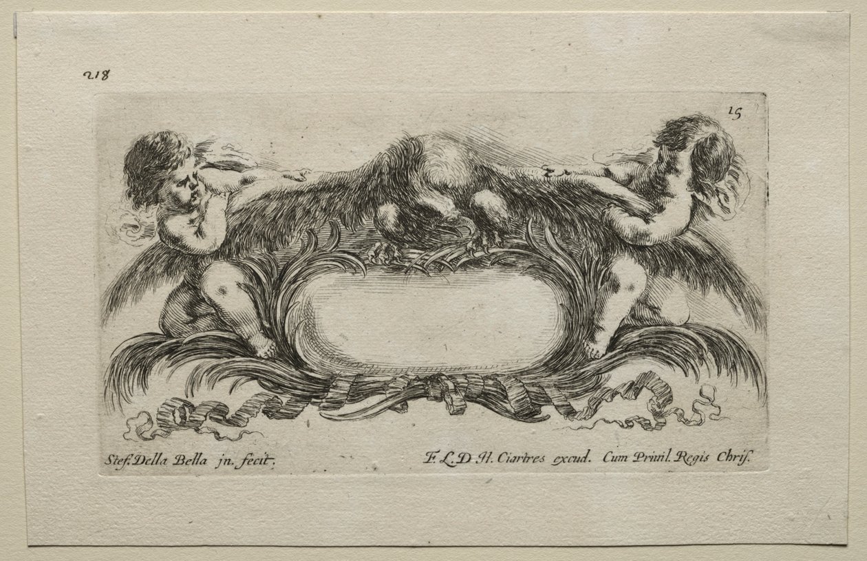 Collezione di Vari Capricci e Nuovi Disegni di Cartouches e Ornamenti: No 15 da Stefano della Bella