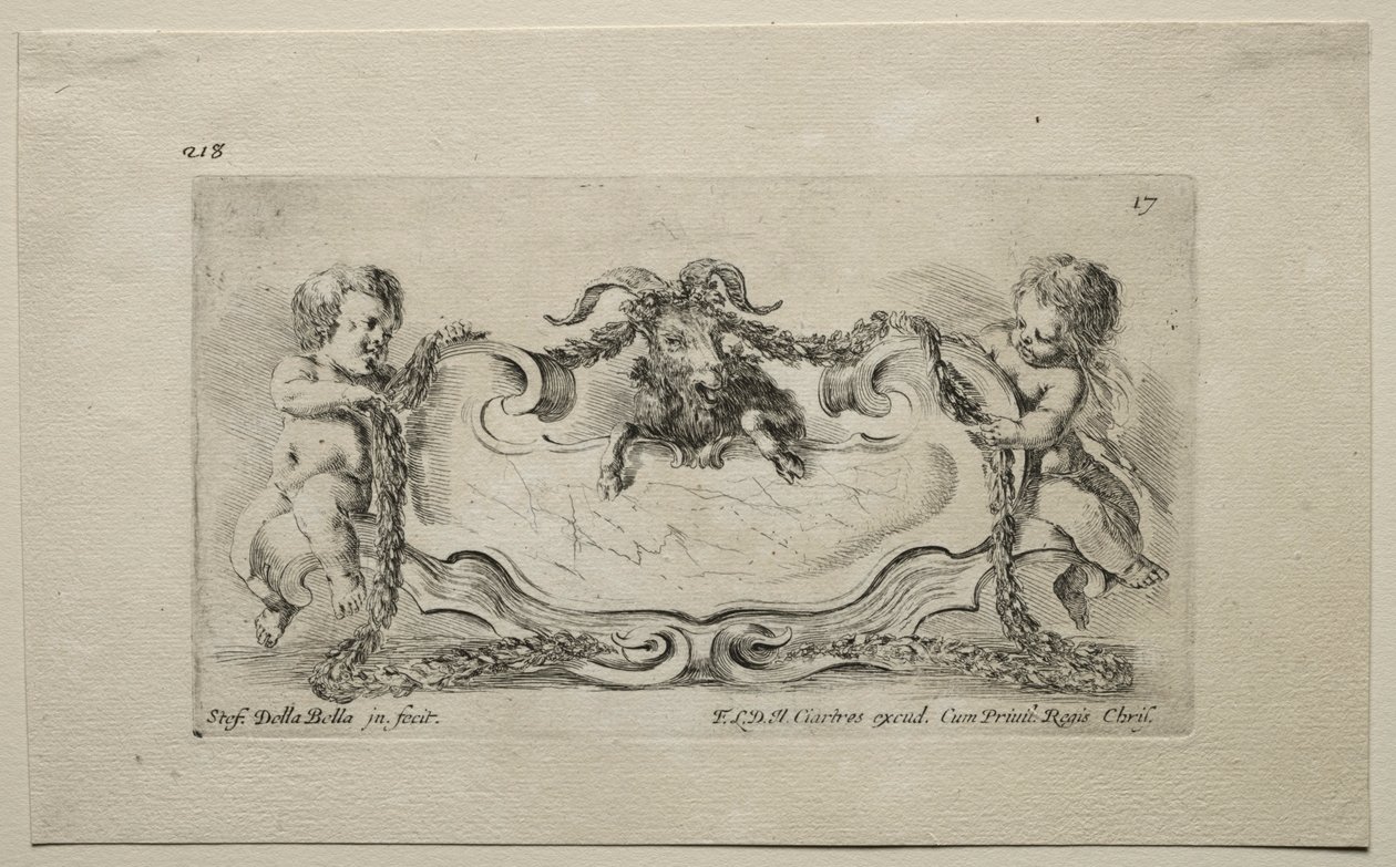 Collezione di vari capricci e nuovi disegni di cartigli e ornamenti: No 17 da Stefano della Bella