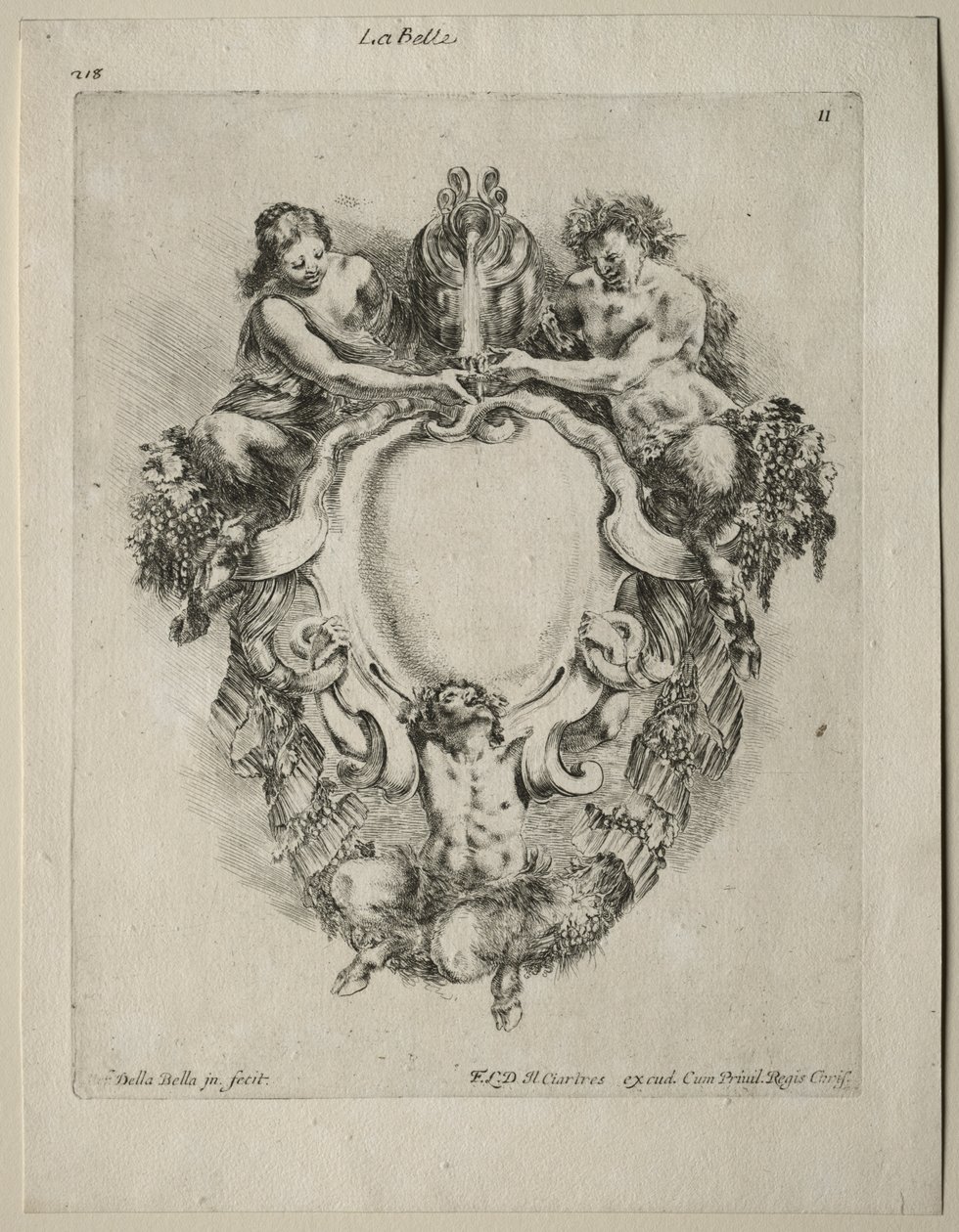 Collezione di vari capricci e nuovi disegni di cartigli e ornamenti: n. 11 da Stefano della Bella