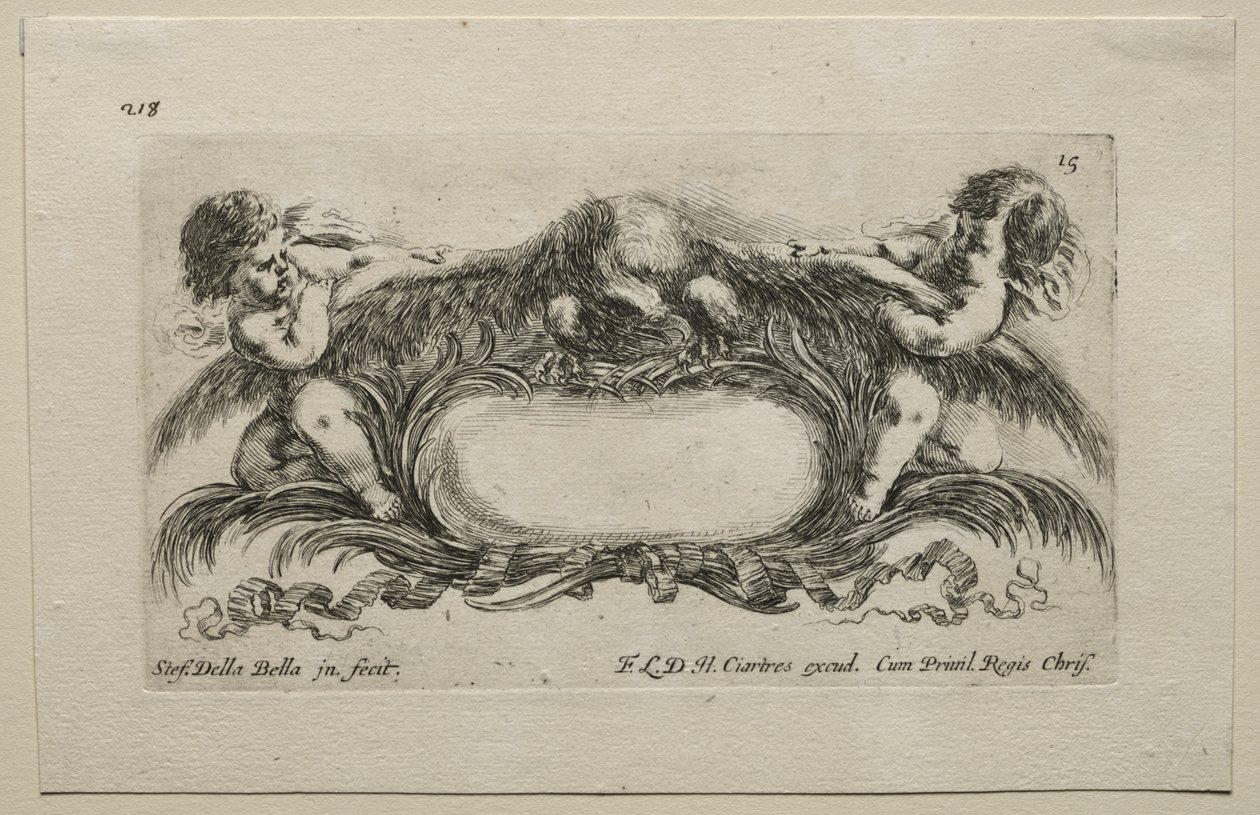 Collezione di Vari Capricci e Nuovi Disegni di Cartouches e Ornamenti: No 15 da Stefano della Bella