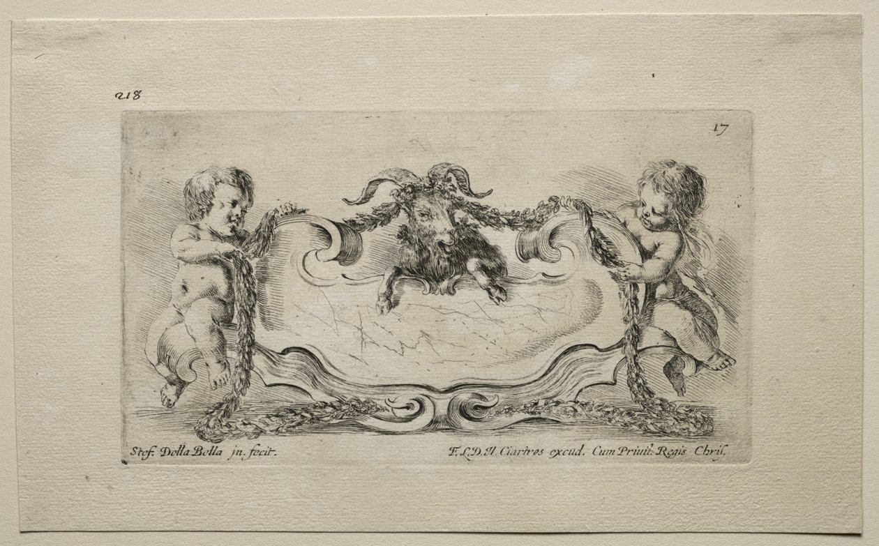 Collezione di vari capricci e nuovi disegni di cartigli e ornamenti: No 17 da Stefano della Bella