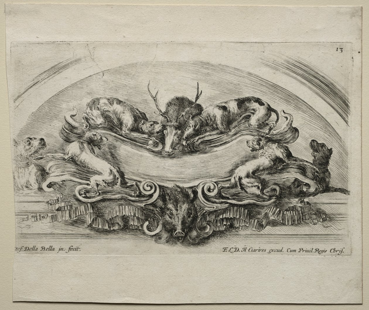 Collezione di vari capricci e nuovi disegni di cartigli e ornamenti: No 13 da Stefano della Bella