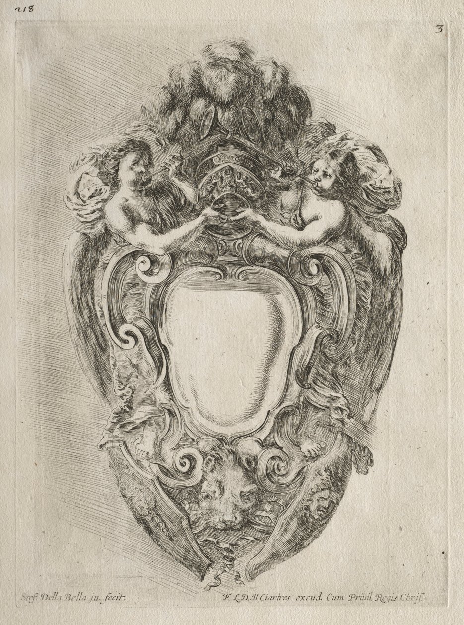 Collezione di vari capricci e nuovi disegni di cartigli e ornamenti: No. 3 da Stefano della Bella