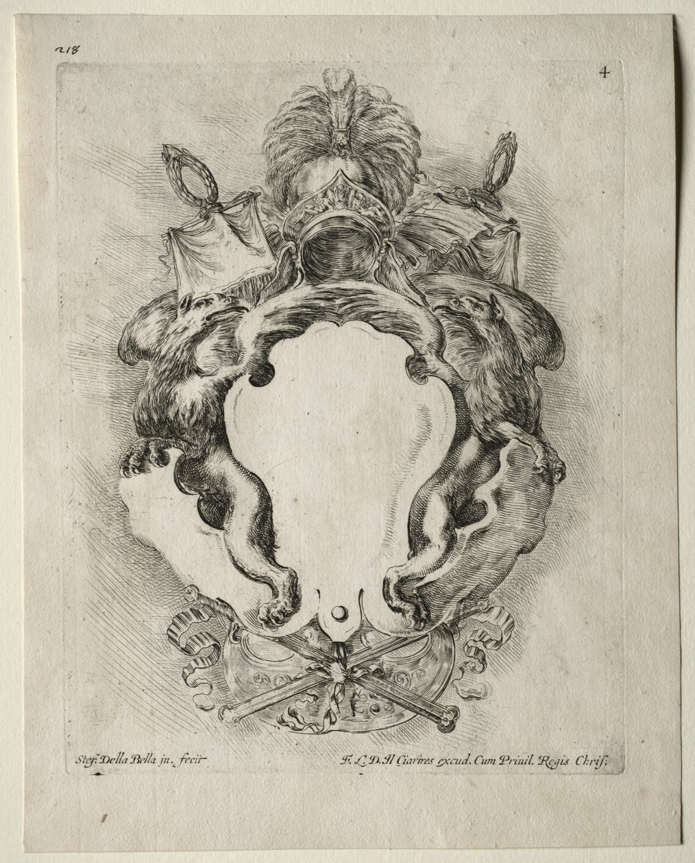 Collezione di vari capricci e nuovi disegni di cartigli e ornamenti: No. 4 da Stefano della Bella